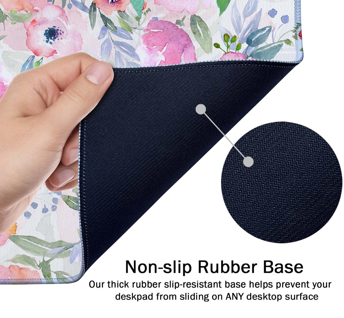 SSOIU Extended Gaming Mouse Pad (35.5x15.7 in), Large Stable Rubber Base Mousepad with Stitched