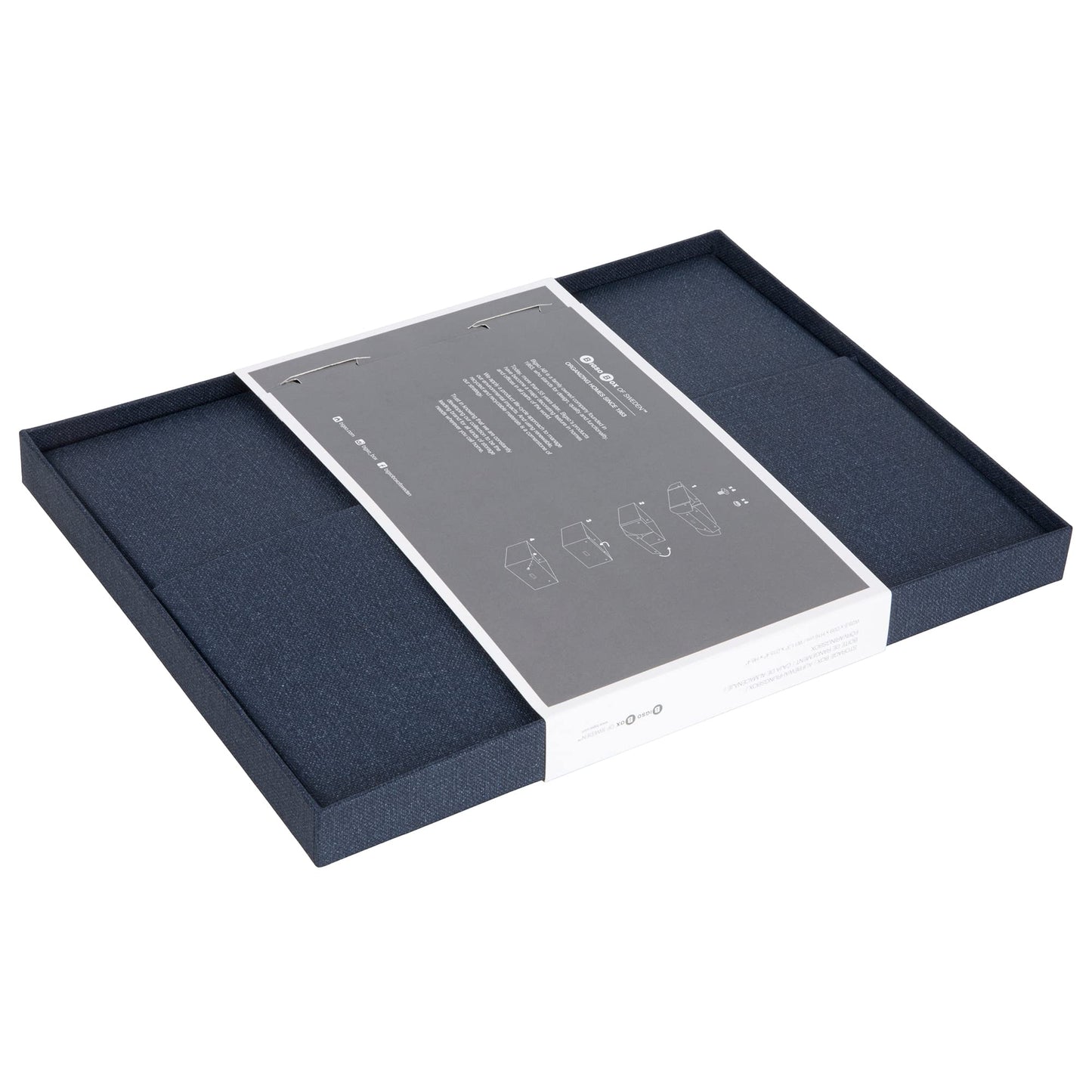 Bigso Katia KD Collapsible Storage Box with Labelframe for Easy Identification - Simple Assembly