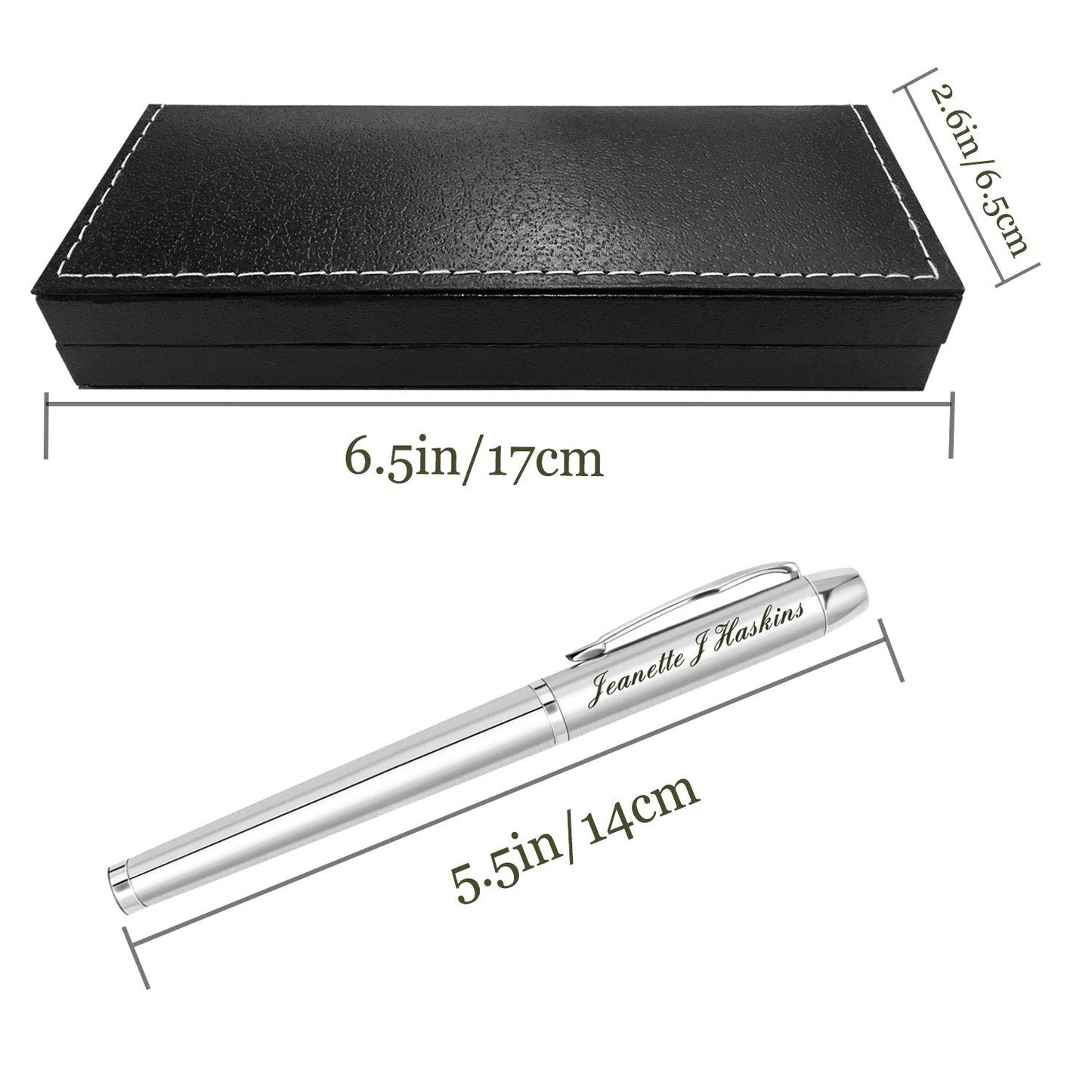 GIFTSDIY Personalized Pens,Custom Engraved Ballpoint Pen and Case,Personalized Gifts for