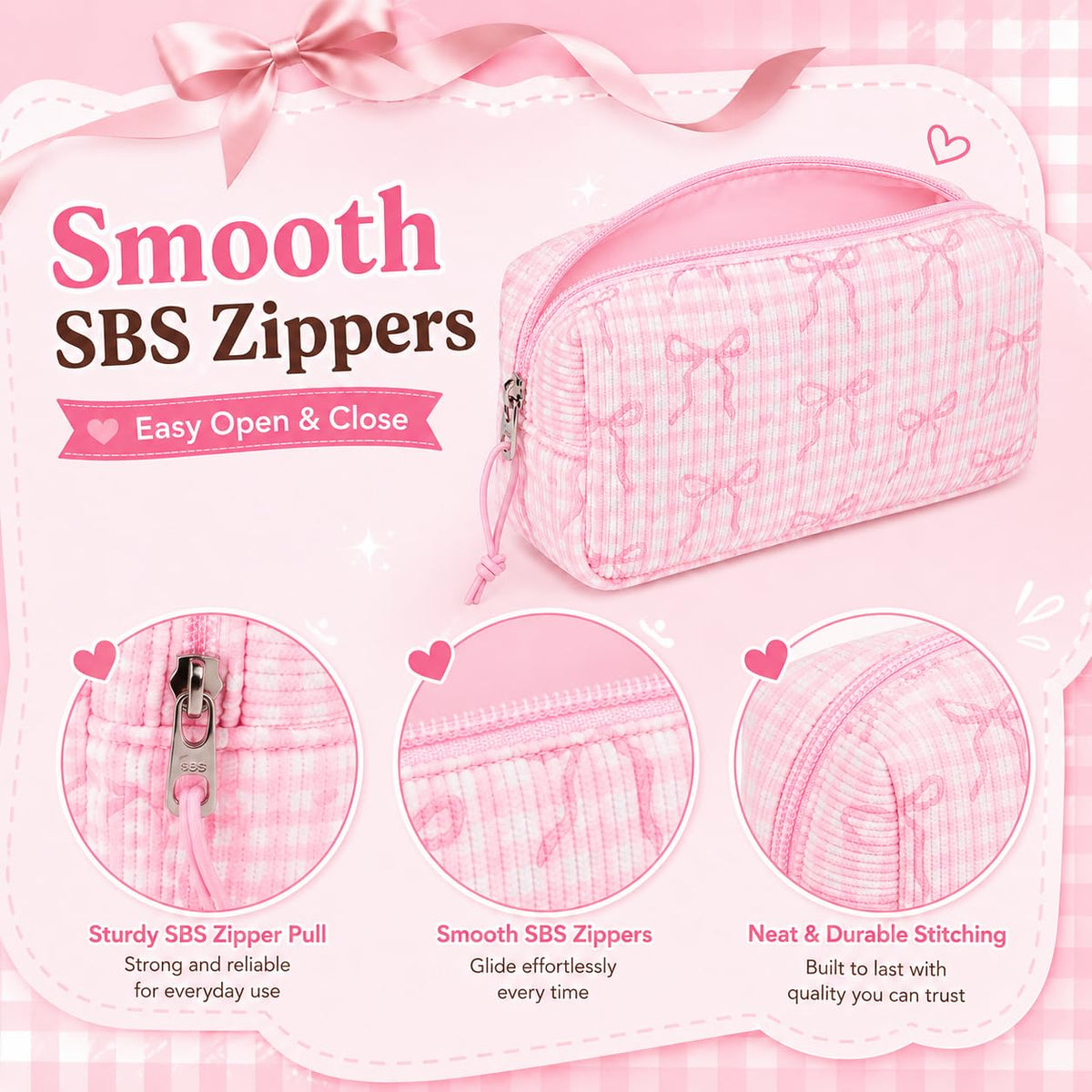 LEDAOU Cute Pencil Case for Kids Girls Boys Pencil Pouch kawaii Pen Pencil Box Bag Holder for