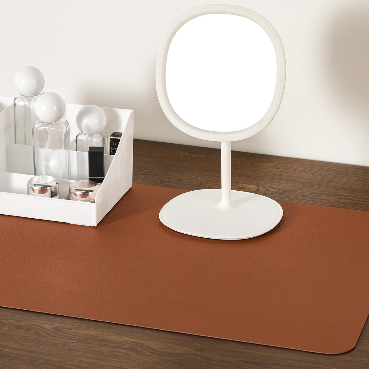 Jumdast Dual Sided Desk Pad Faux Leather Desk Mat Large Mouse Pad