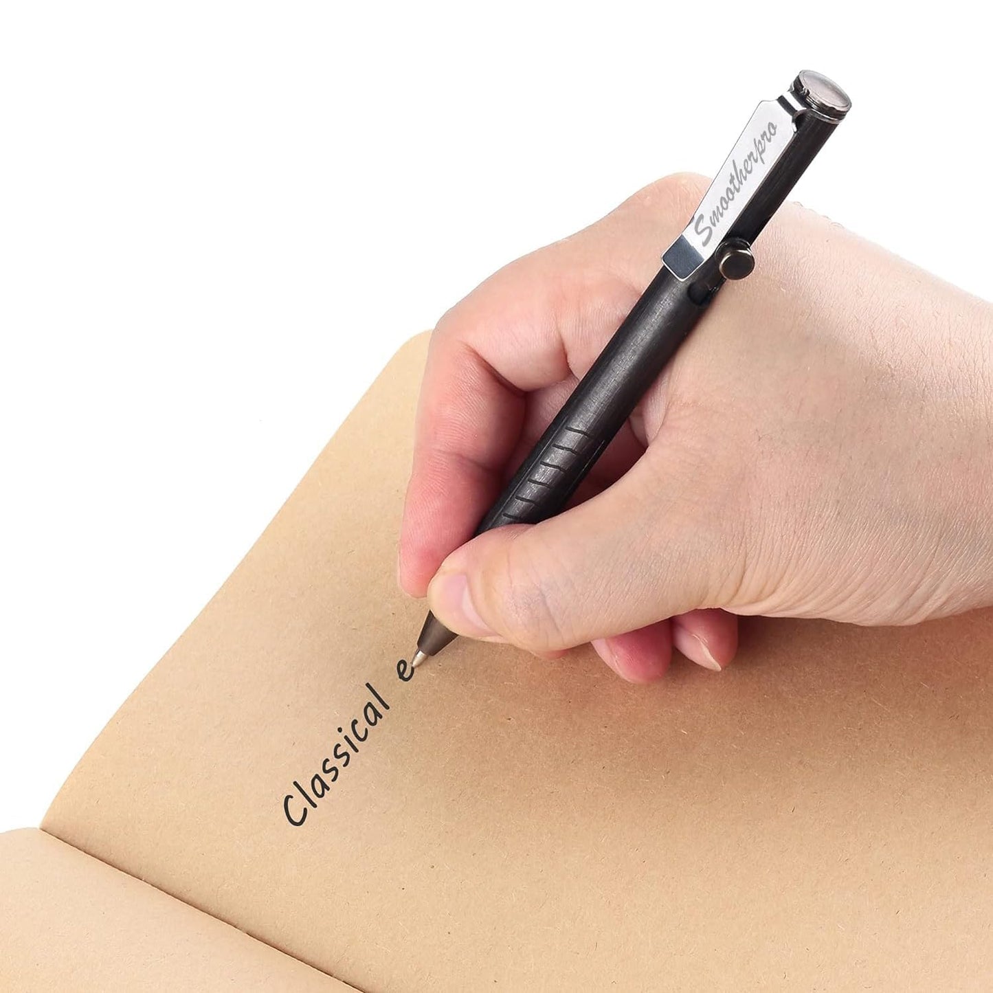 SMOOTHERPRO Solid Brass Bolt Action Pen,Compatible with Parker Refill