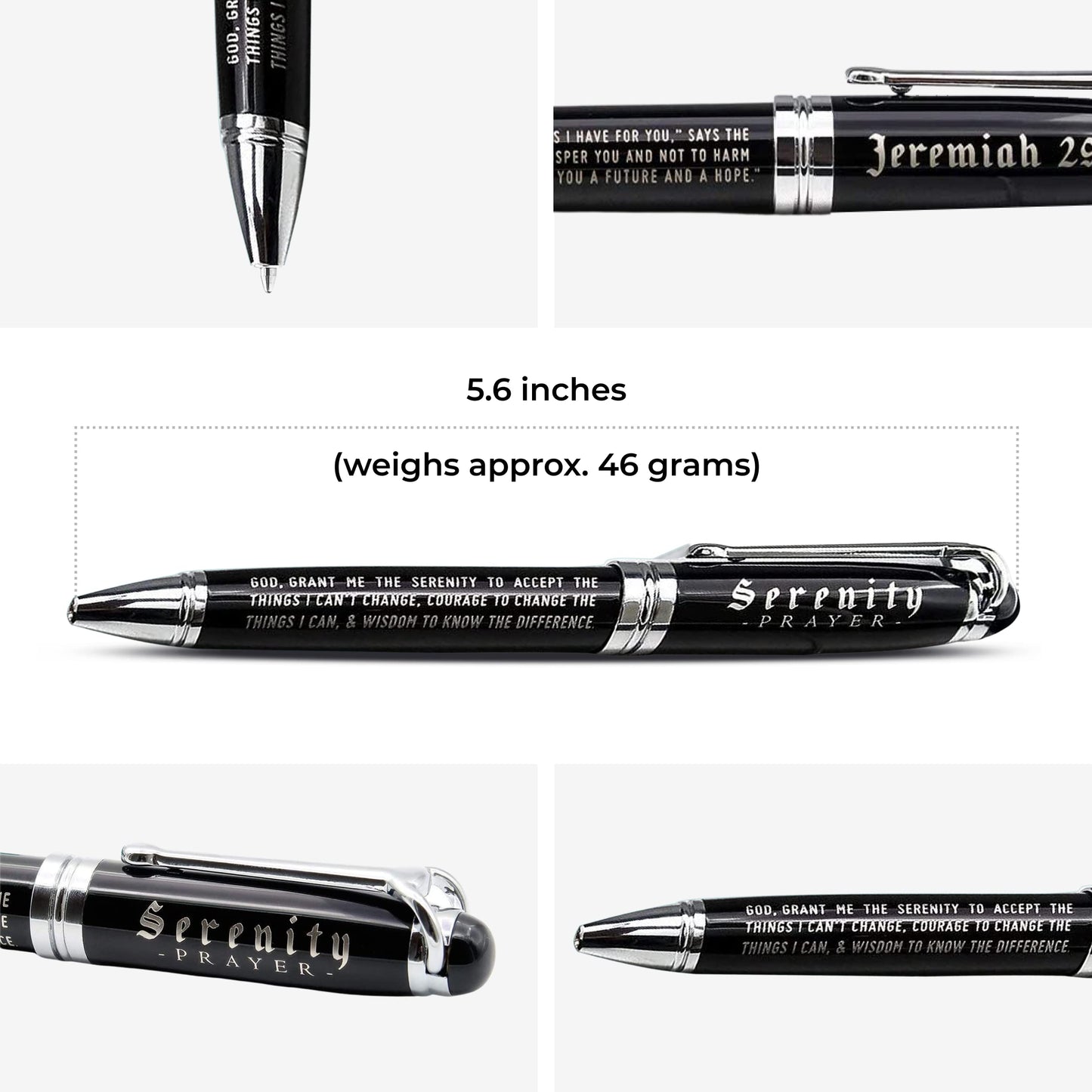 Inkstone Serenity Prayer Engraved Inspirational Gift Pen with Presentation Box Faith Sobriety