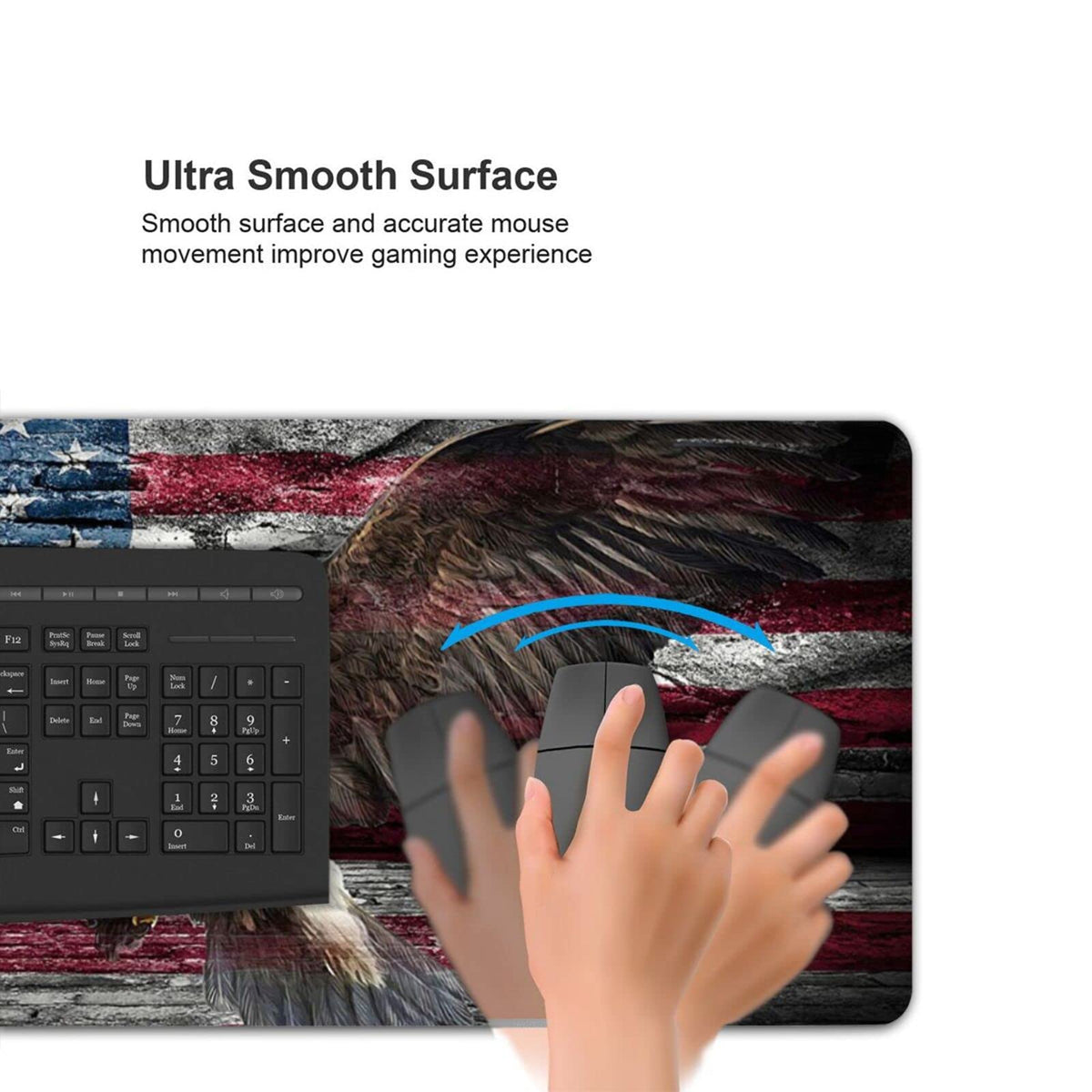 Patriotic Desk Mat,American Flag Gaming Mouse Pad,XXL Extended Mouse Pad Mat for
