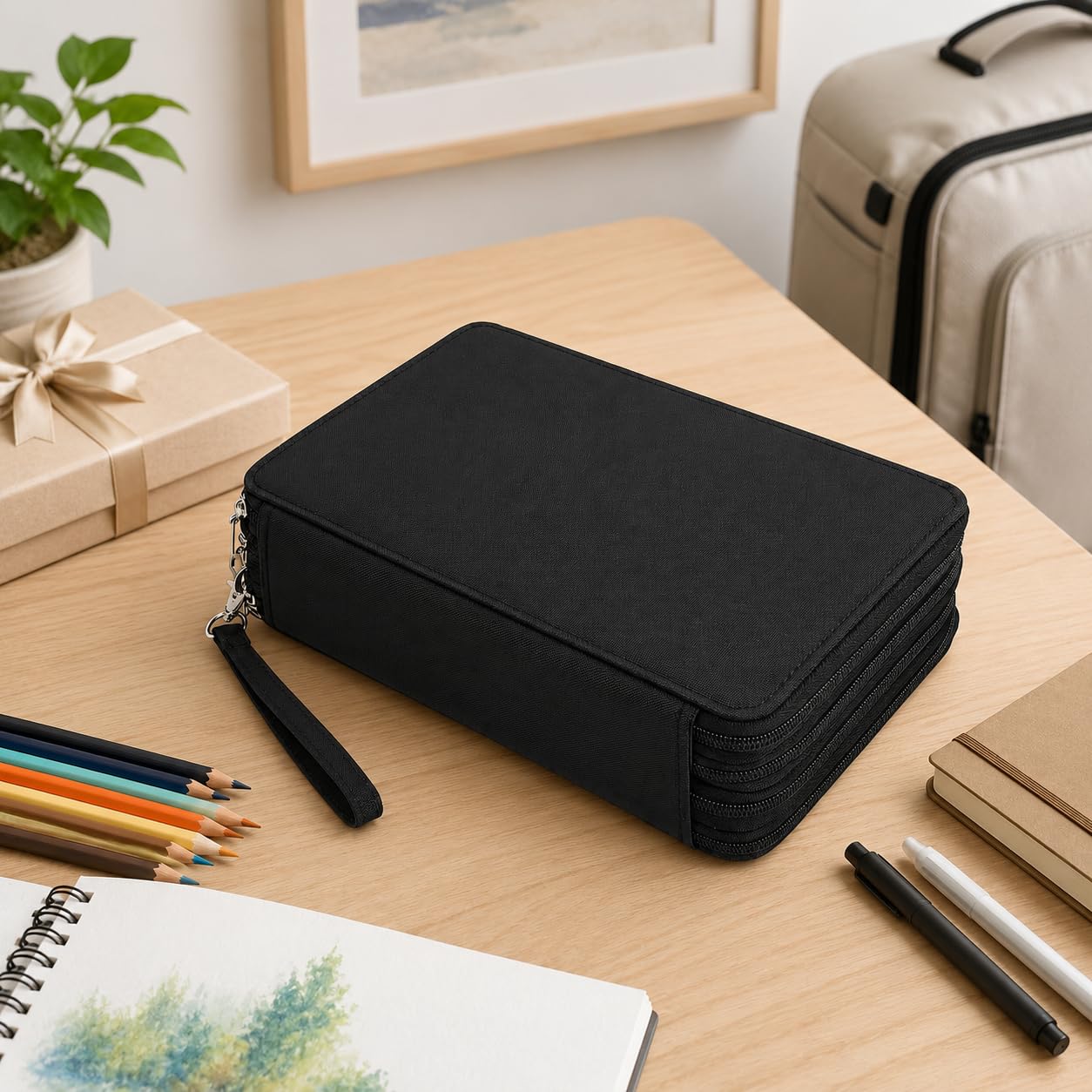 Lbxgap 216 Slots Colored Pencil Case Organizer, 4 Layer Bag