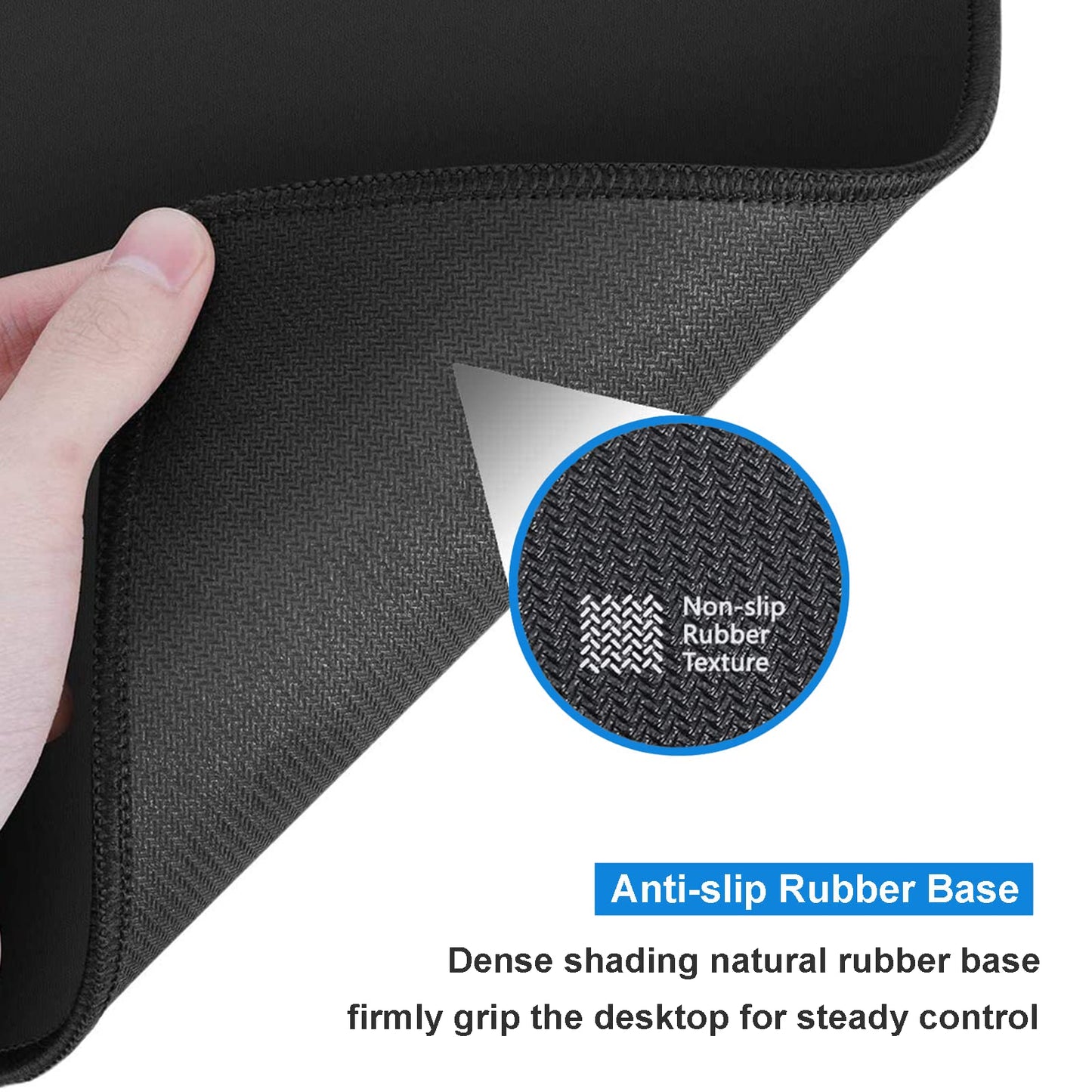 Large Gaming Mouse Pad Red Custom Mouse Pads,Mousepad with Anti-Slip Rubber Base and Stitched Edges