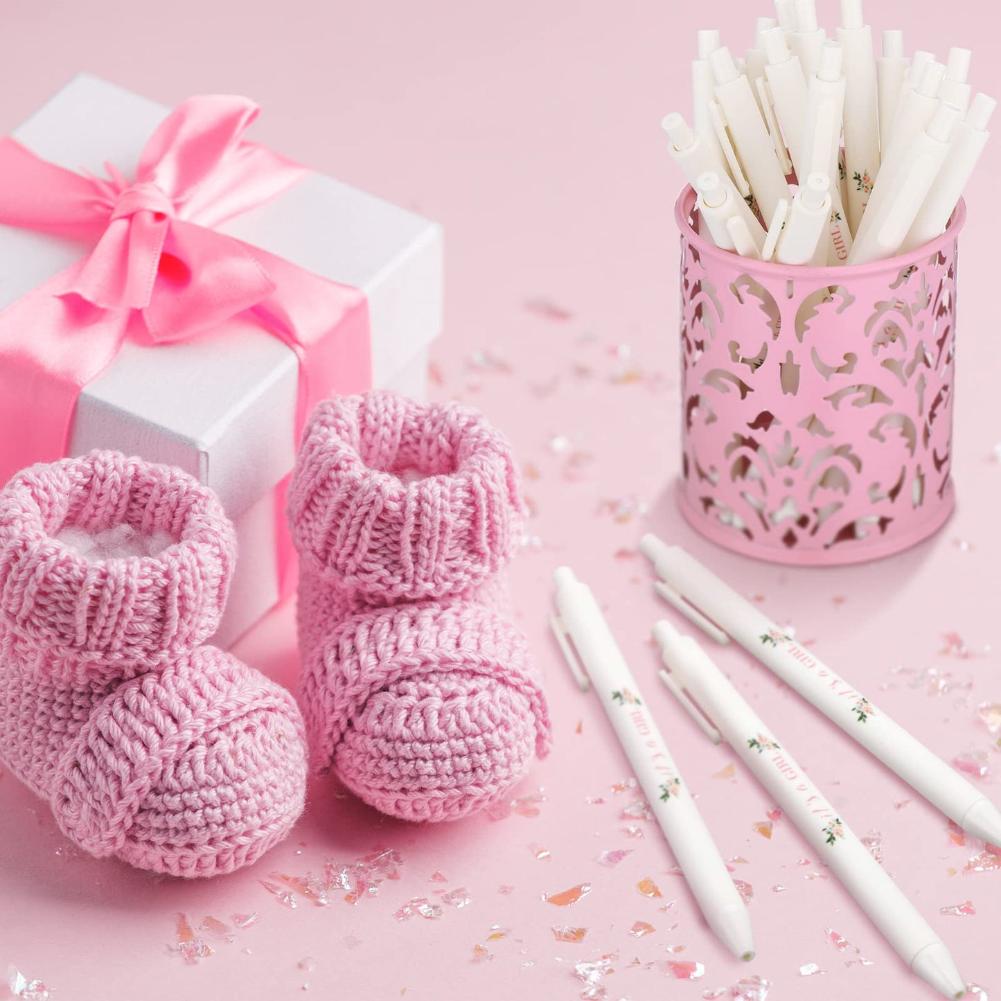 Kisston 60 Pcs Floral Baby Shower Pens, Gifts Party Favors Bulk