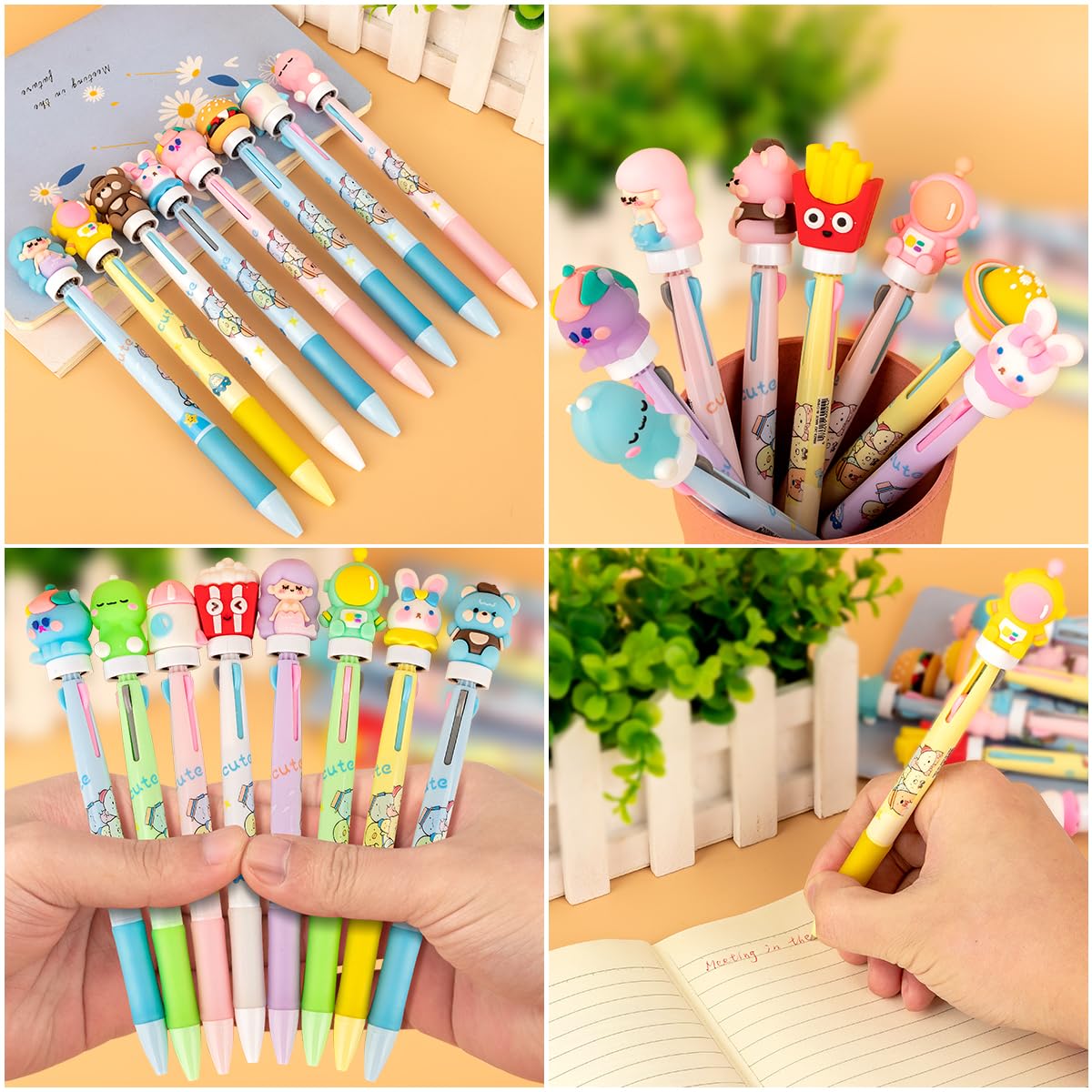 PGPBW 24 Fidget Spinner Easter Multicolor Pen in One 3-in-1 | Fun Cute Pens for Kids & Adults |