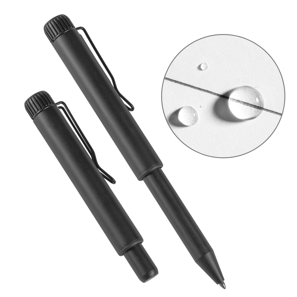 Rite in the Rain All-Weather Metal Portage Pen, Black Barrel, Black Ink .9mm, Fine Point (No. BK17)