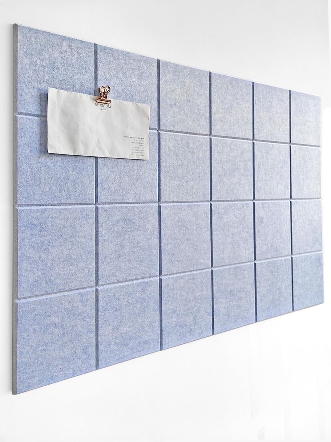 DECORITA Felt Bulletin Board- Cork Board Tiles Alternative - 6 Pack Square Felt Wall Tiles with