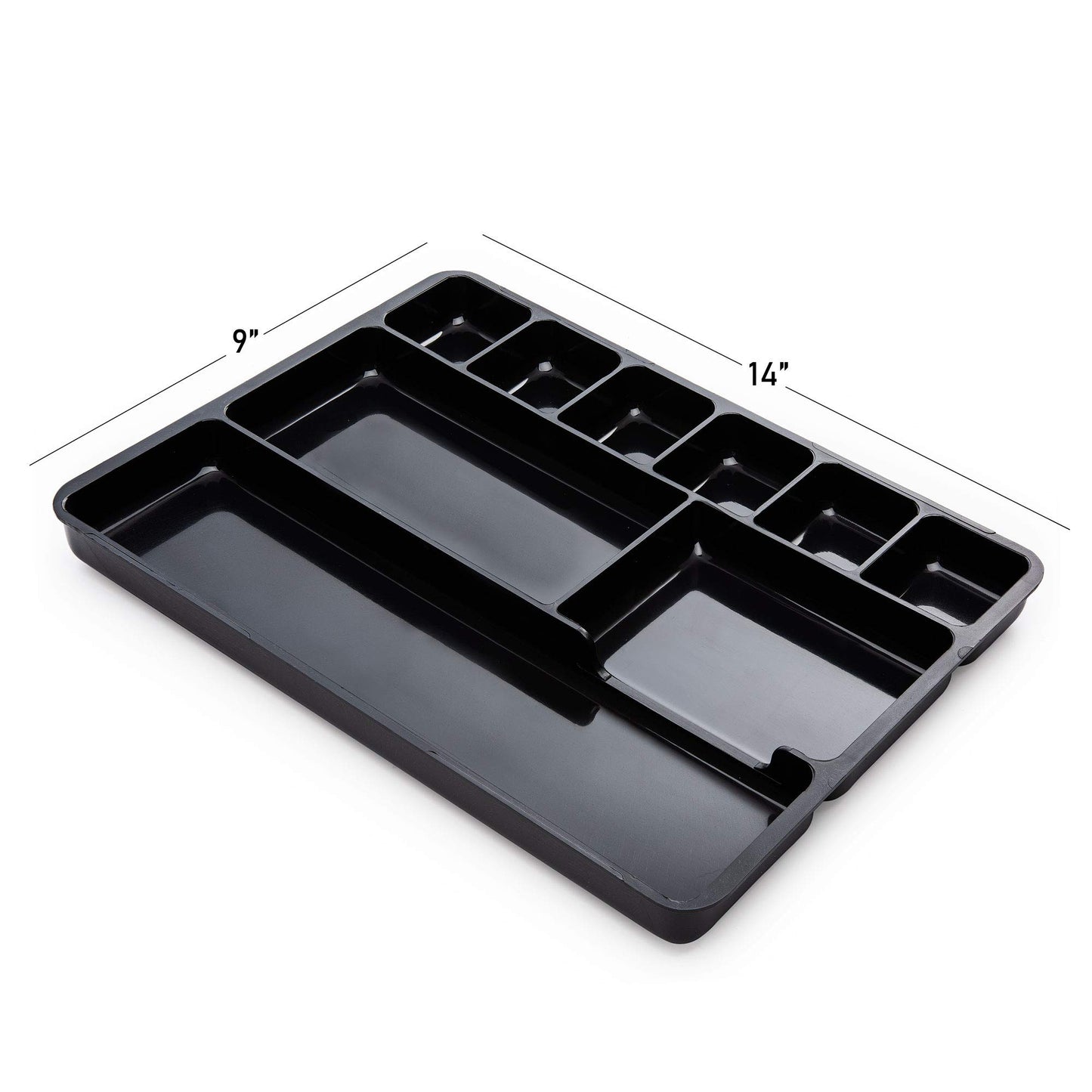 Desk Drawer Organizer Tray with 9 Storage Compartments - For Home and Office - Drawer Organizers