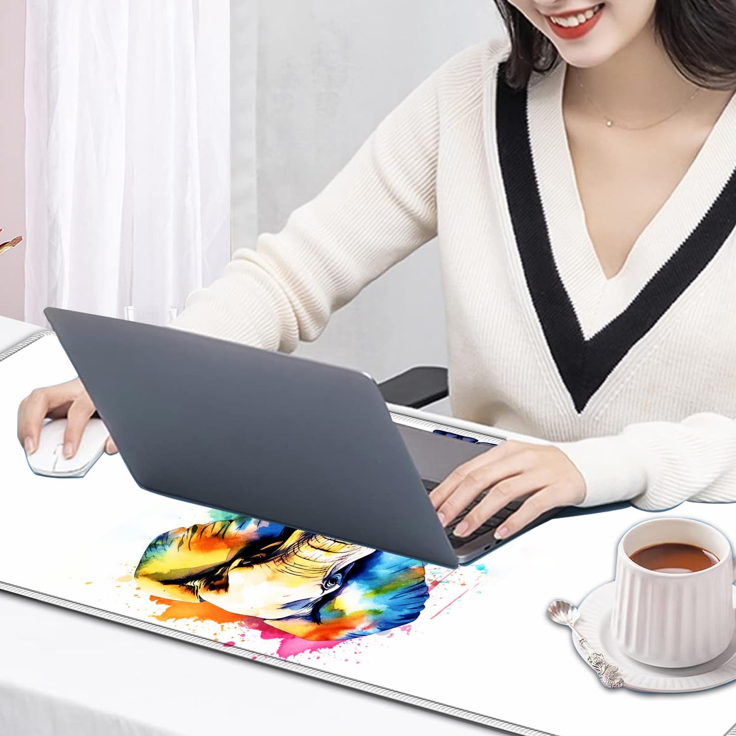 Large Mouse Pad, 31.5 x 11.8in Extended Gaming Mouse Pad with Stitched Edges, XXL Mousepad
