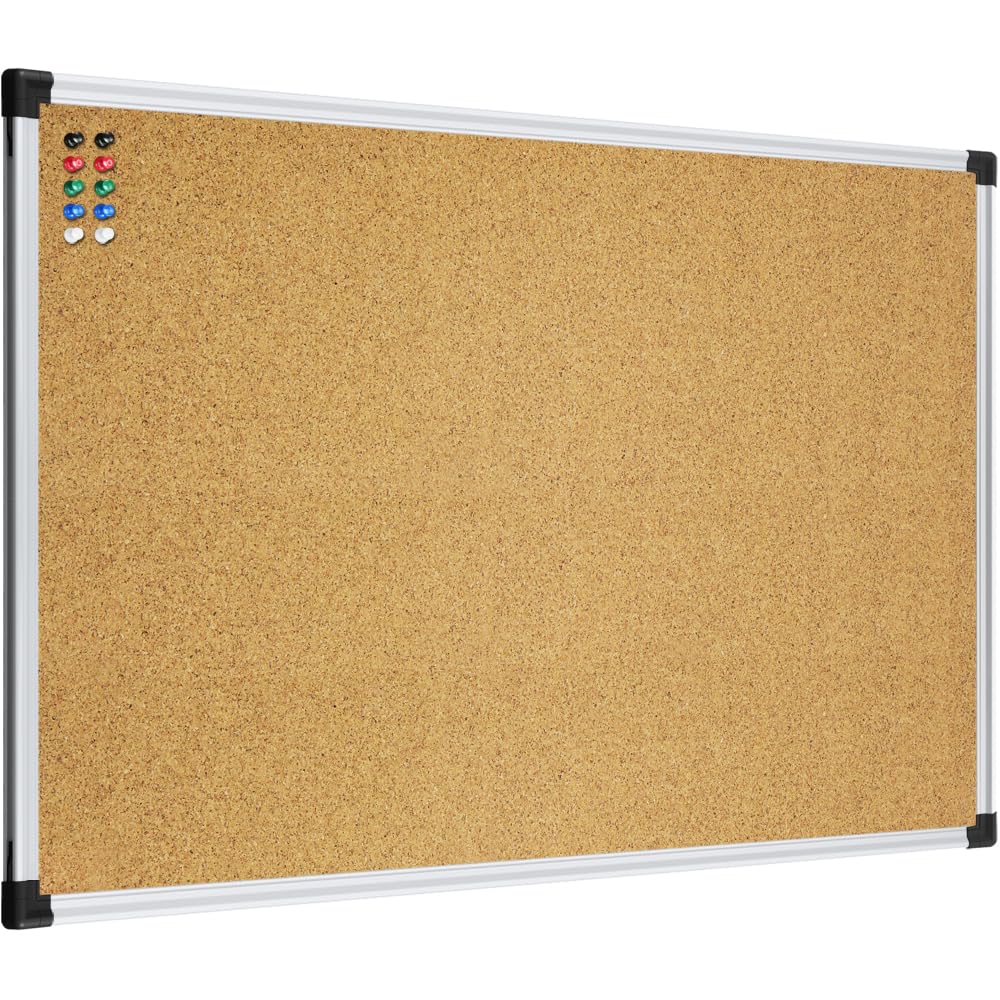 XBoard 24 x 18 Inches Cork Bulletin Board for Wall (Pack of 2)