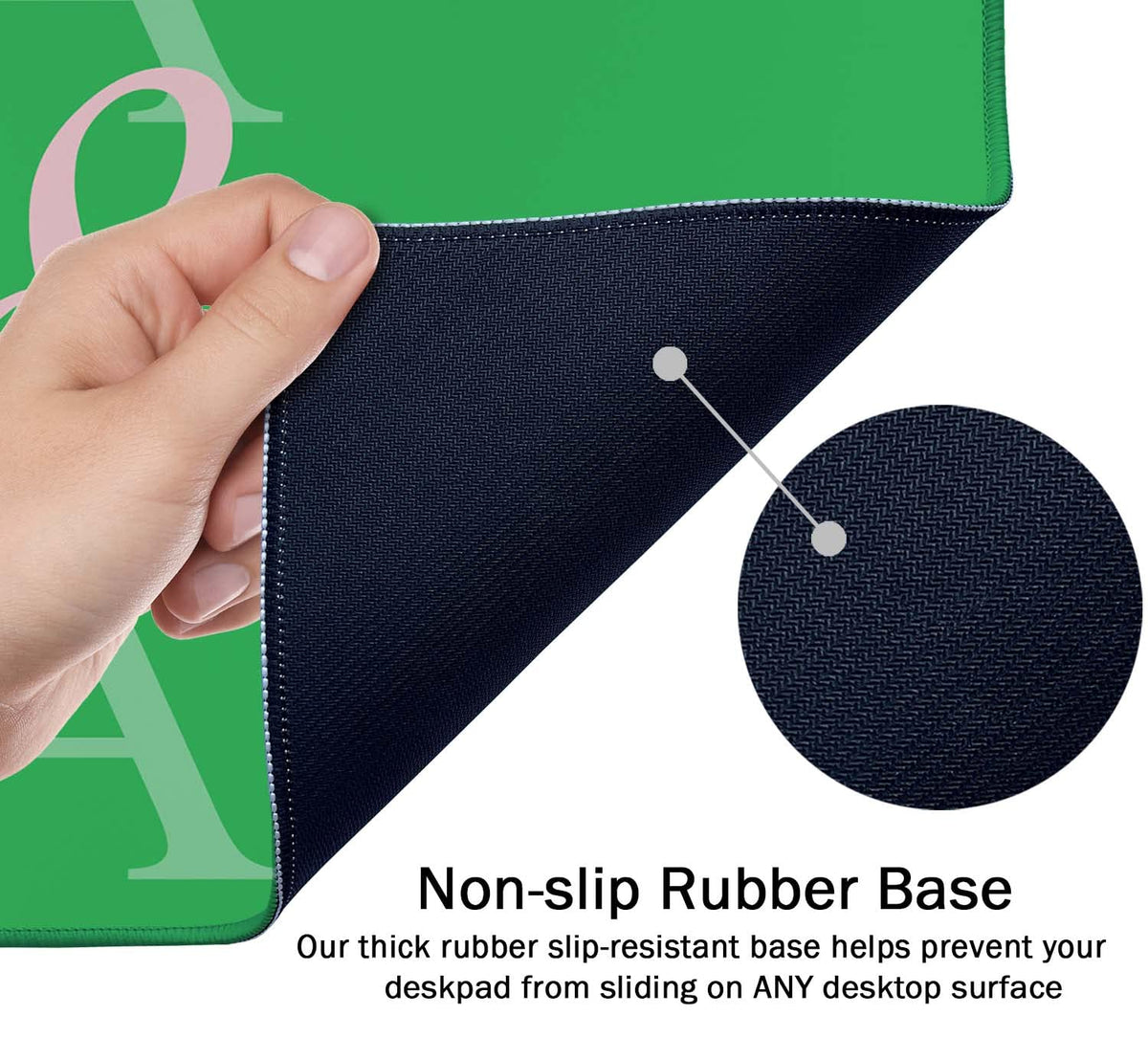SSOIU Extended Gaming Mouse Pad (35.5x15.7 in), Large Stable Rubber Base Mousepad with Stitched