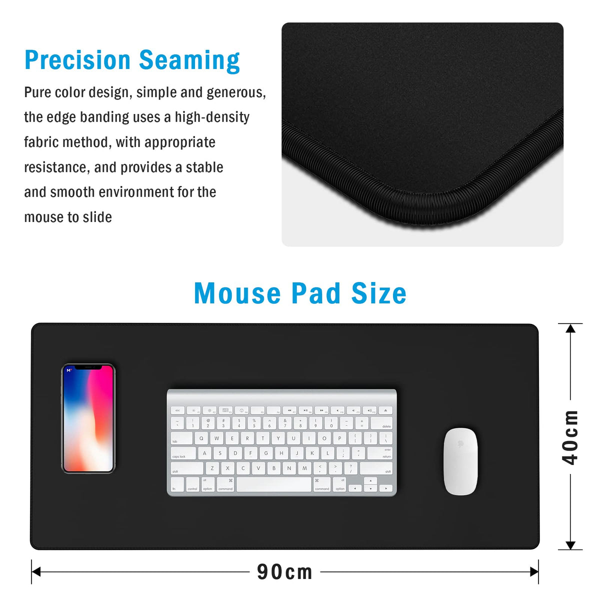 Anpollo Gaming Mouse Pad Large XXL Extended Desk Mat with Non-Slip, Special-Textured Surface