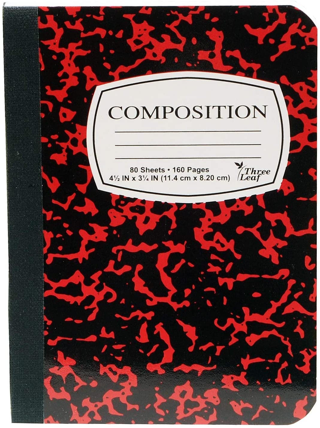 6 Mini Marble Composition Notebooks, 4-1/2" x 3-1/4", College Ruled, 80 Sheet (160 Pages) - Colors:
