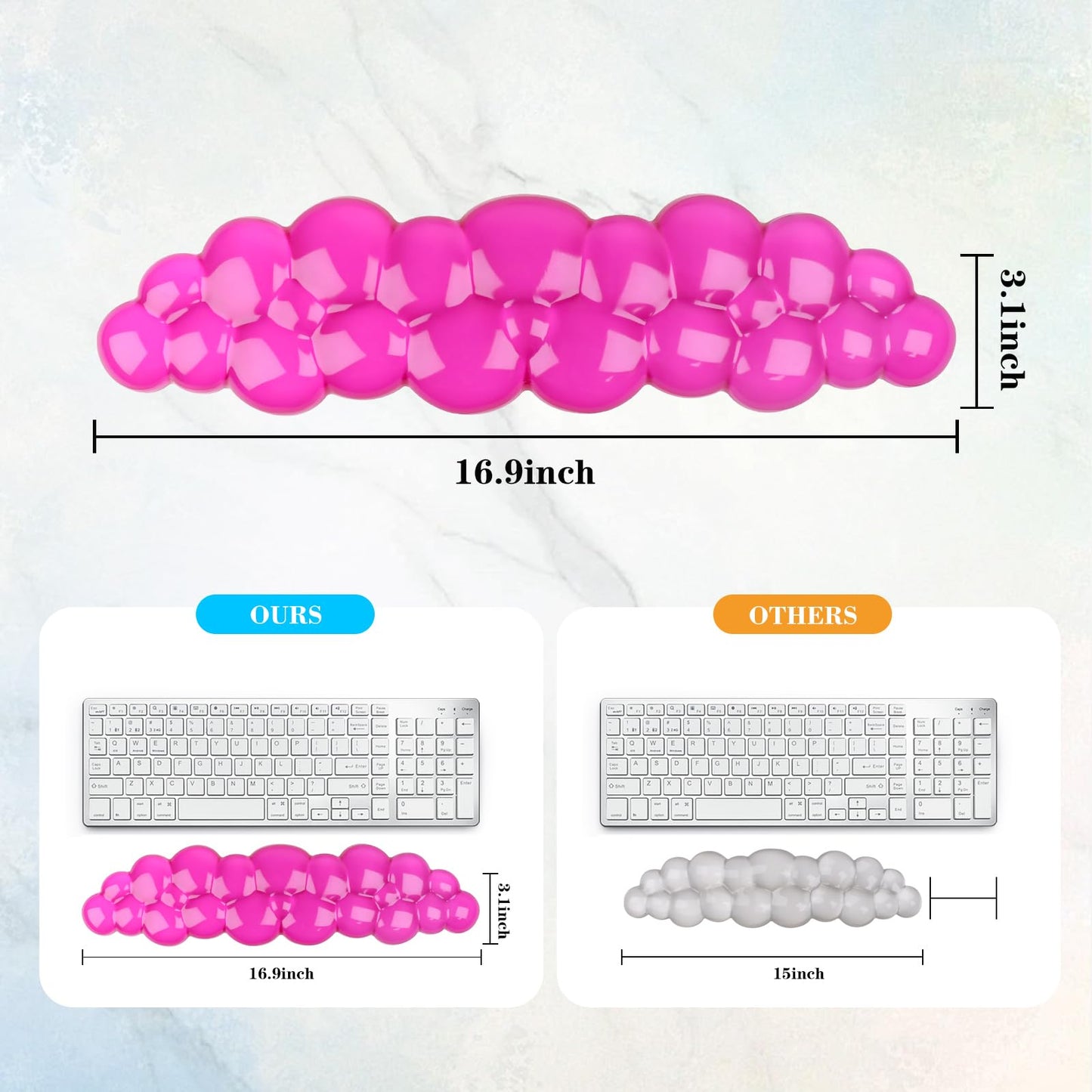 Gel Cloud Keyboard Wrist Rest, Cute Wrist Support and Arm Support Keyboard Rest for Keyboard Typing