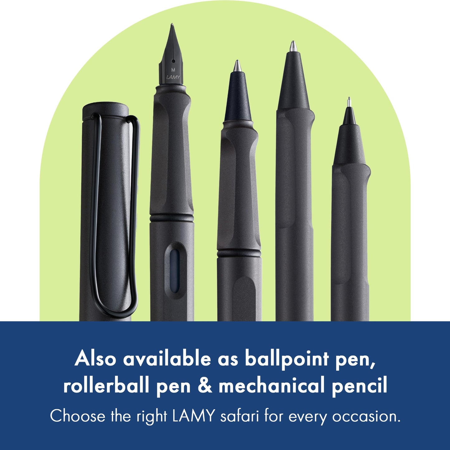 LAMY safari umbra - Fountain Pen with ergonomic grip & polished Left-Handed steel nib (LH) in size