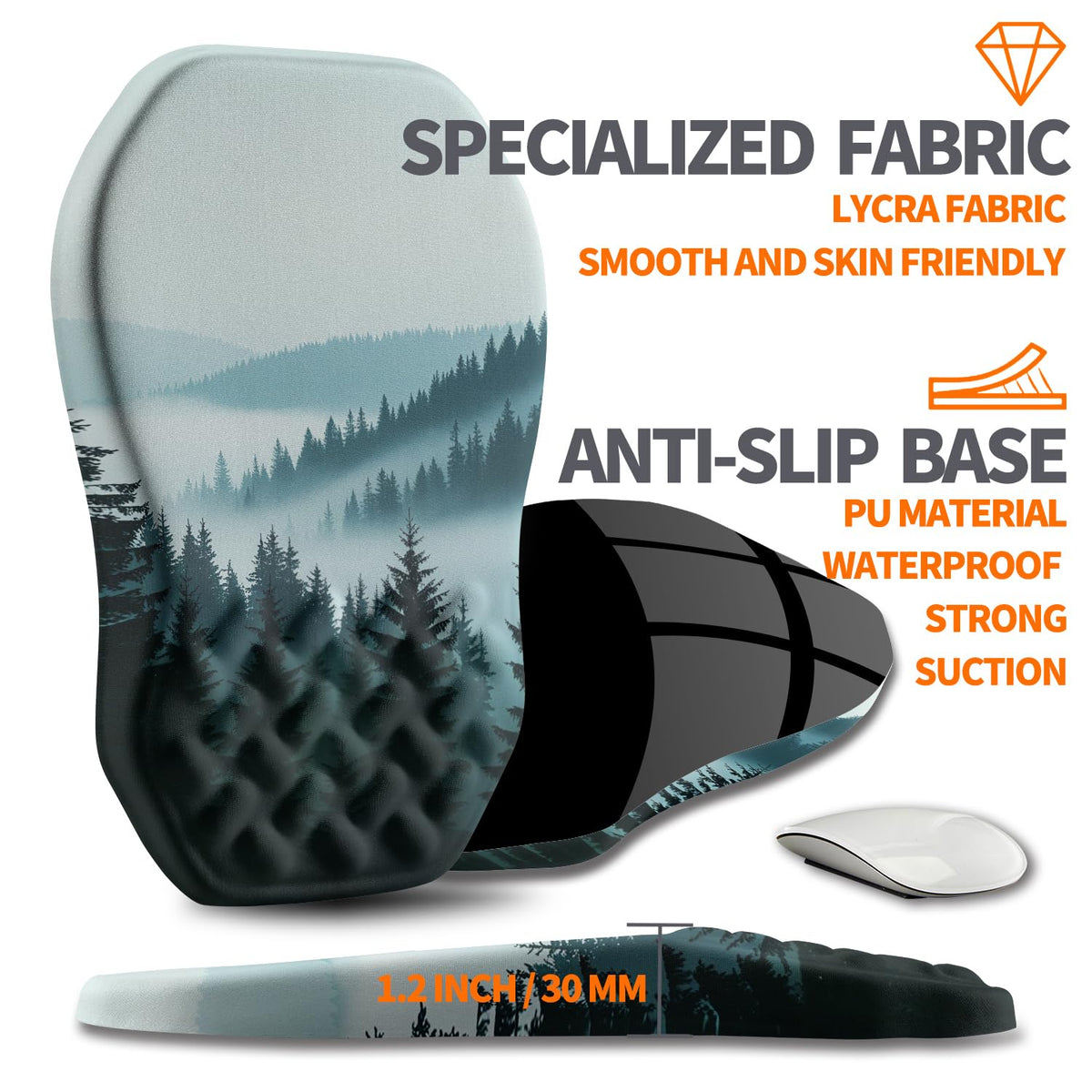 Armanza Ergonomic Slope Mouse Pad Wrist Support, Wrist Rest Mousepad for Carpal Tunnel Pain Relief