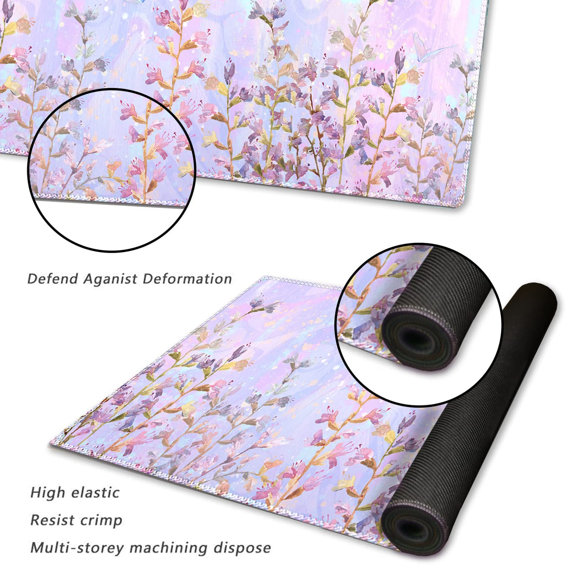 ARTSO Large Gaming Mouse Pad with Stitched Edges, XXL Extended Keyboard Mat Long Mousepad Desk