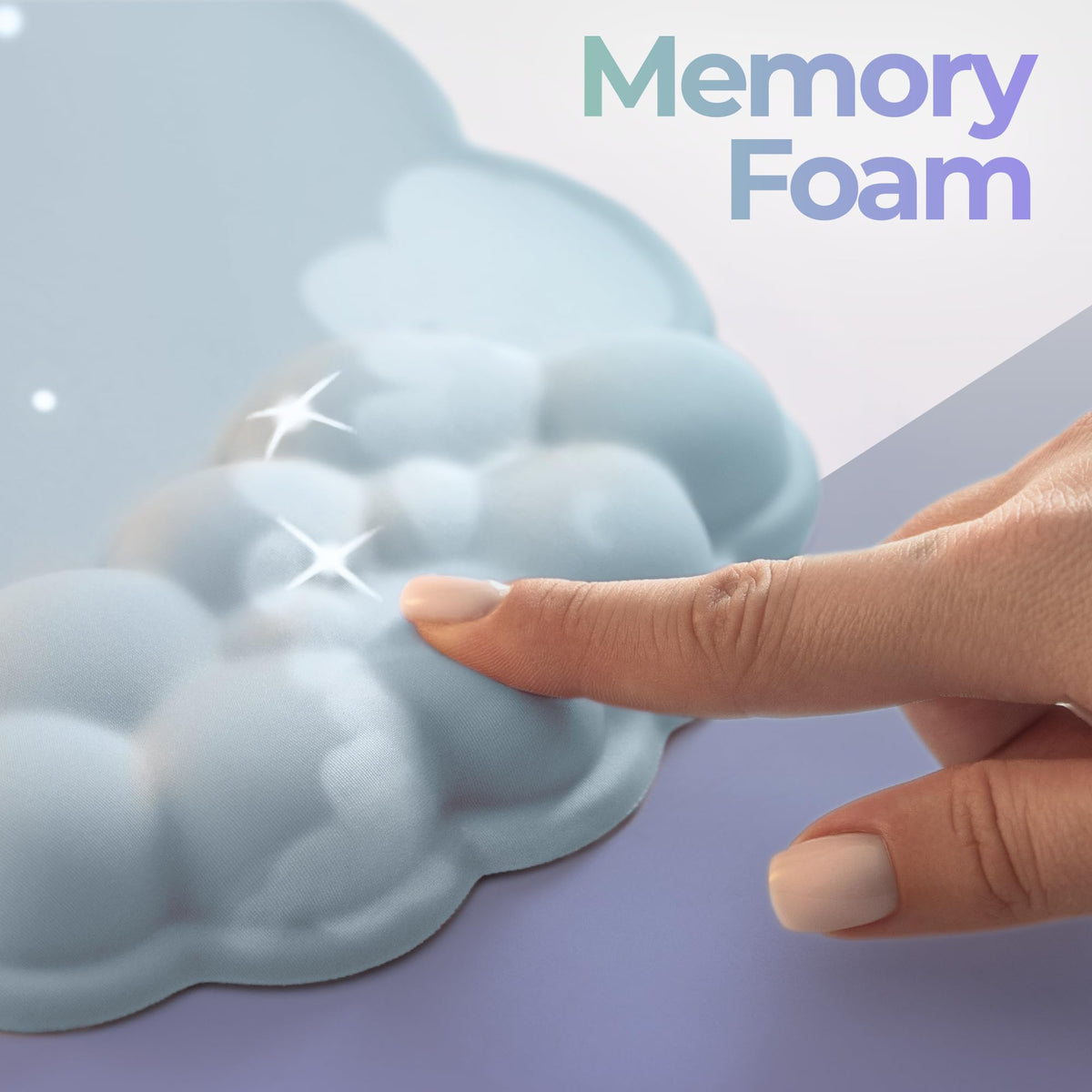 TheTrulyCharter Premium Quality Cloud Wrist Rest Keyboard & Mouse Pad Set – Ergonomic Memory Foam