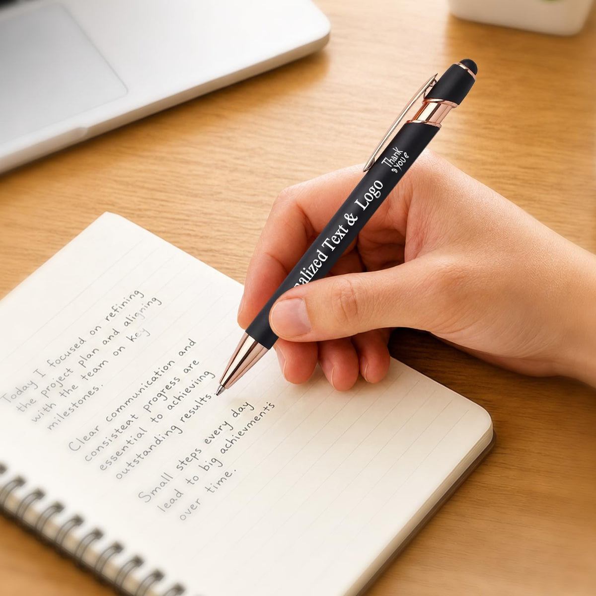WNNNS Bulk Custom Pens Personalized, Up to 3000 PCS Customized Pens with Name & Logo, Retractable