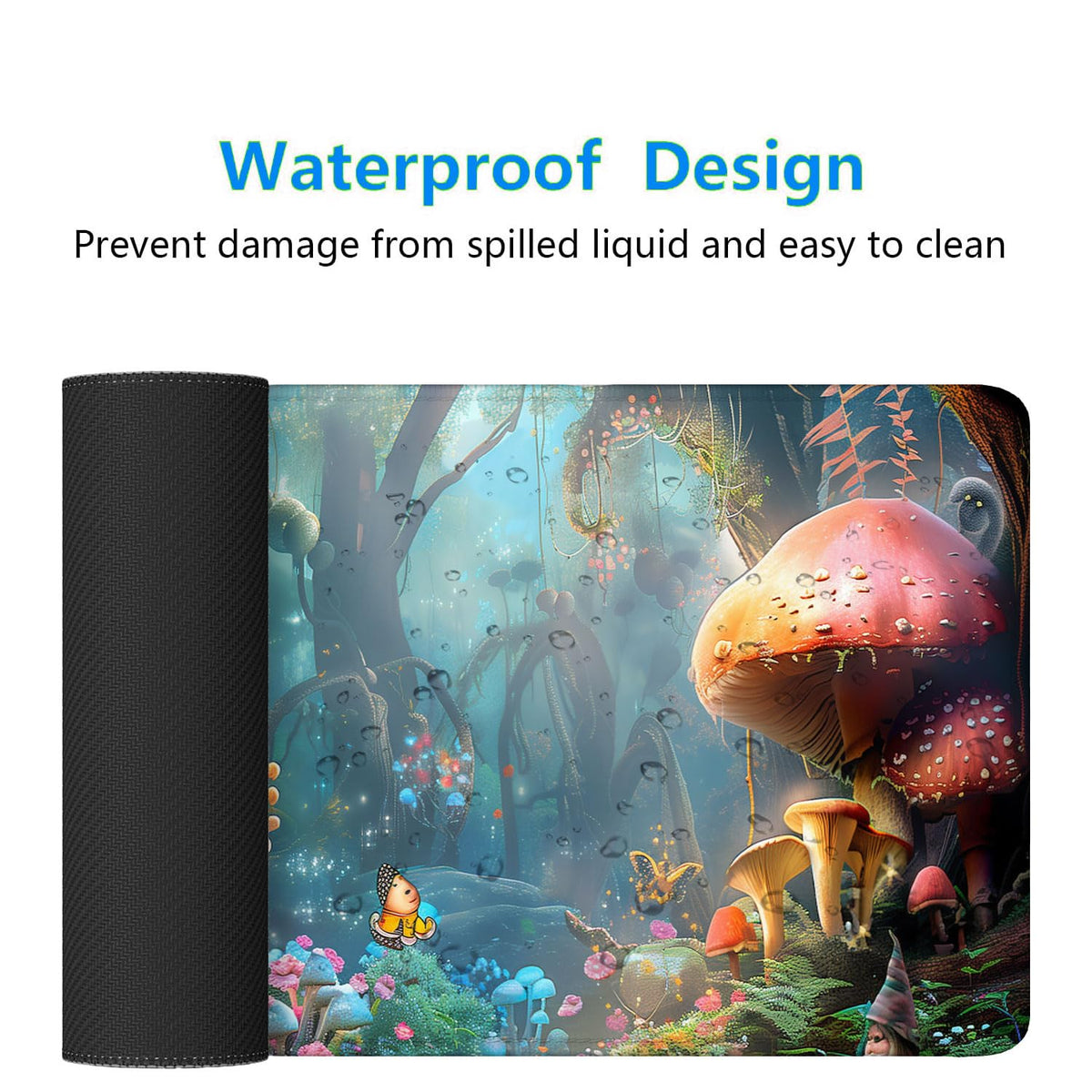 Fairytale Forest Gaming Mouse Pad Wonderland Enchanted Mushrooms XL Mouse Pad Large Mousepad