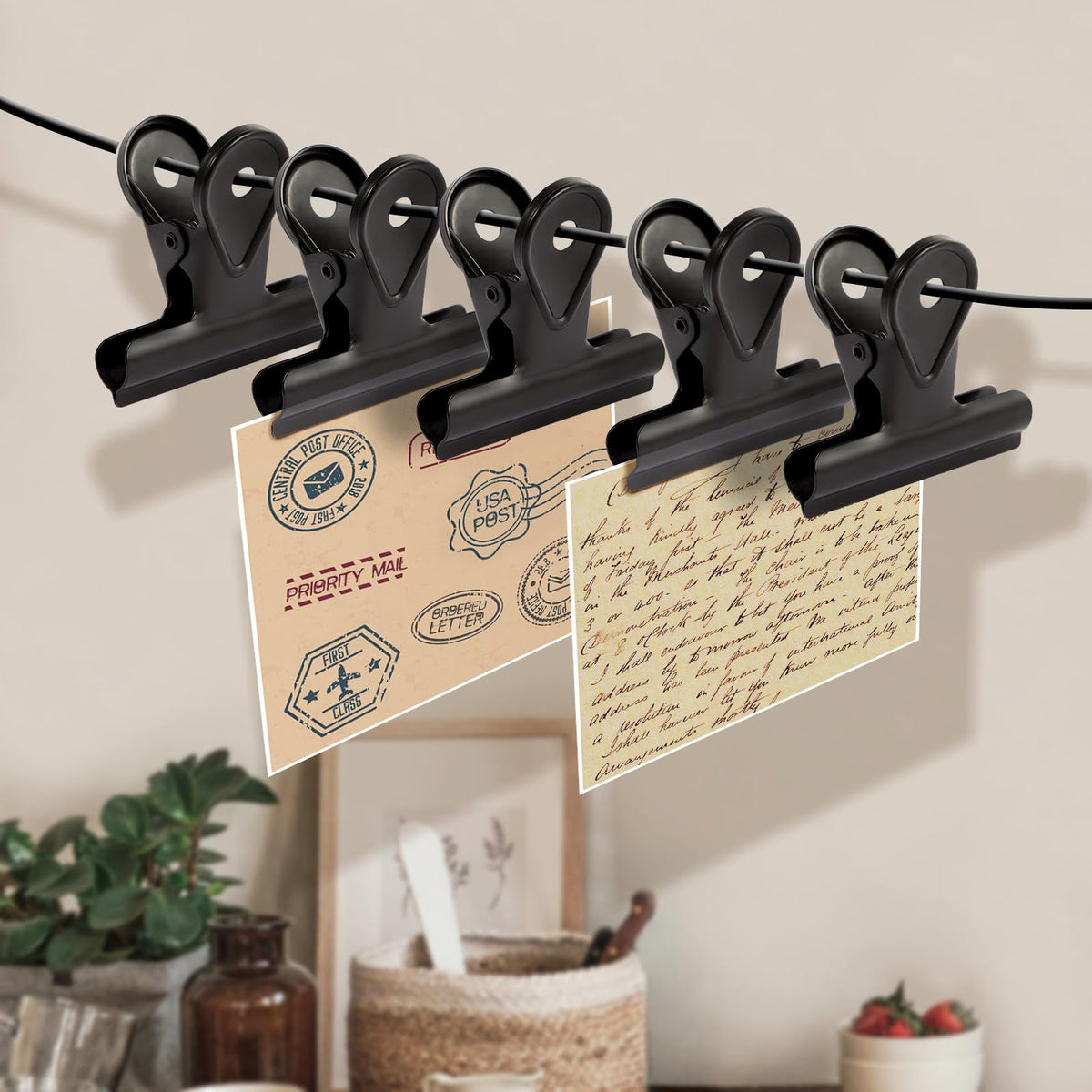 SIAMESE Bulldog Clips, 4 Pcs Binder Clips for Office & Kitchen, Multi-Purpose Binder and Food Bag