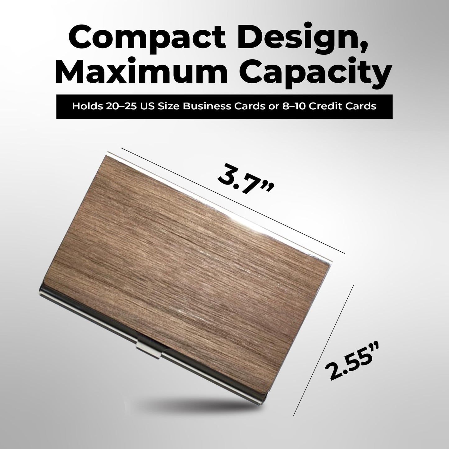 WUDN Handcrafted Business Card Holder Wallet For Men and Women | Holds Up to 20-25 B-Cards or 8-10