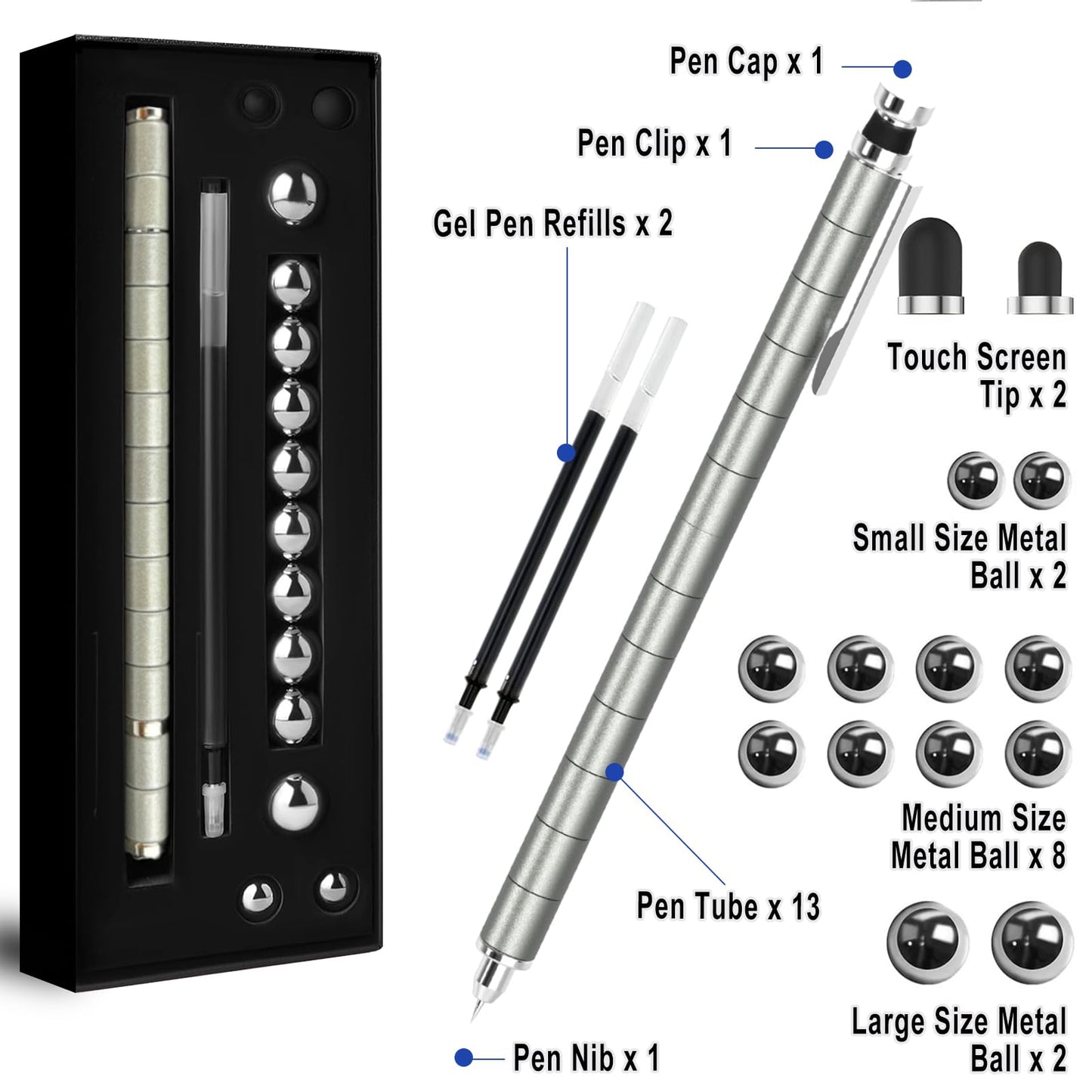 Fidget Gel Pen Teens Boys Gift Ideas - Unique Back to School Supplies Gift for Students & Teachers