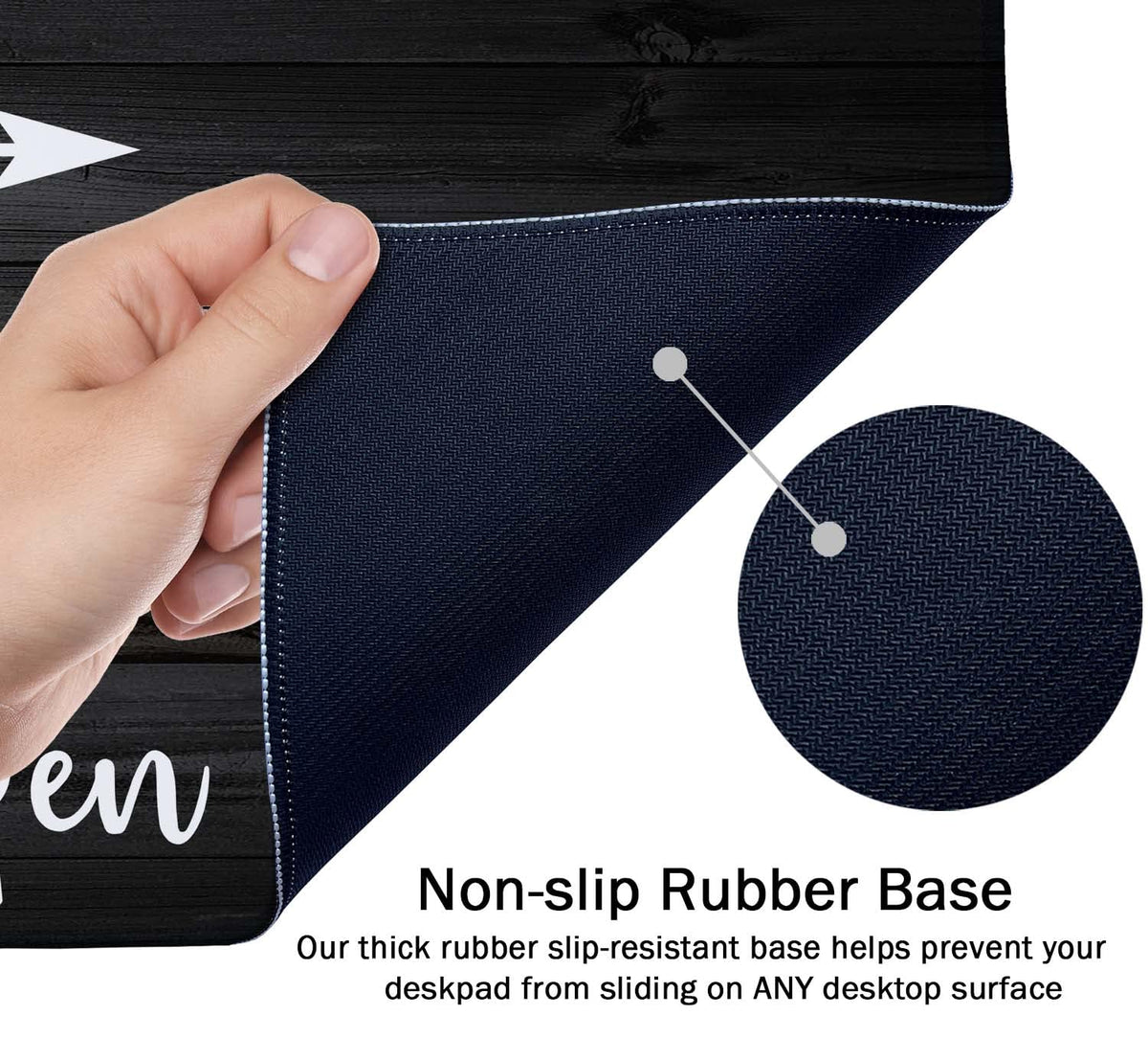 Extended Gaming Mouse Pad (35.5x15.7 in), Stay Positive Work Hard and Make It Happen Inspirational