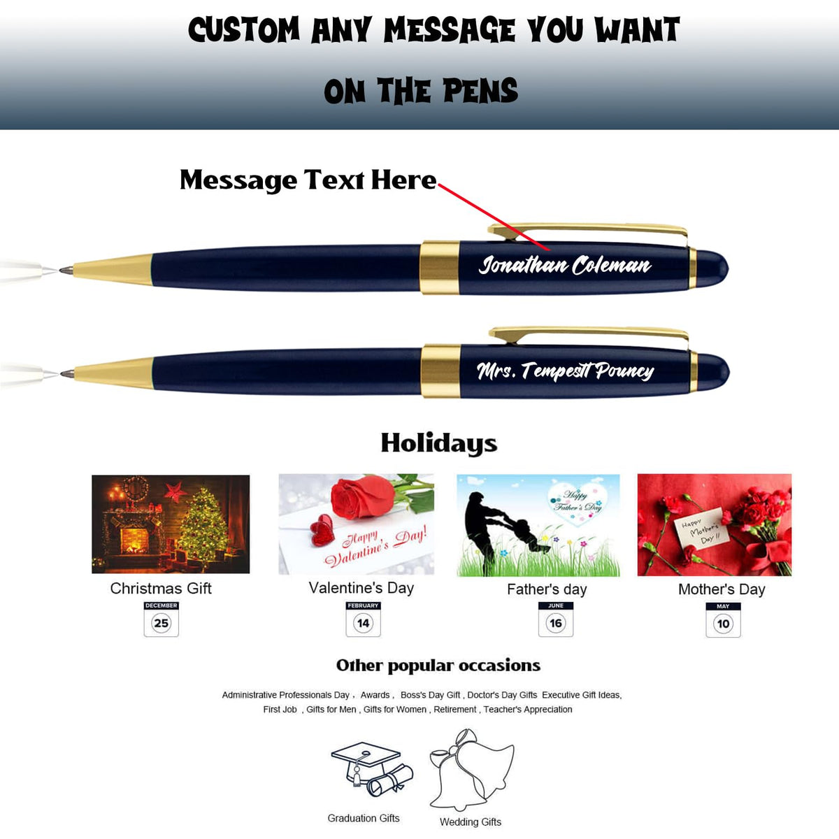 Yastar Personalized Gift Pen Gift Set for Man/Women/Writers/Groomsman Nurse