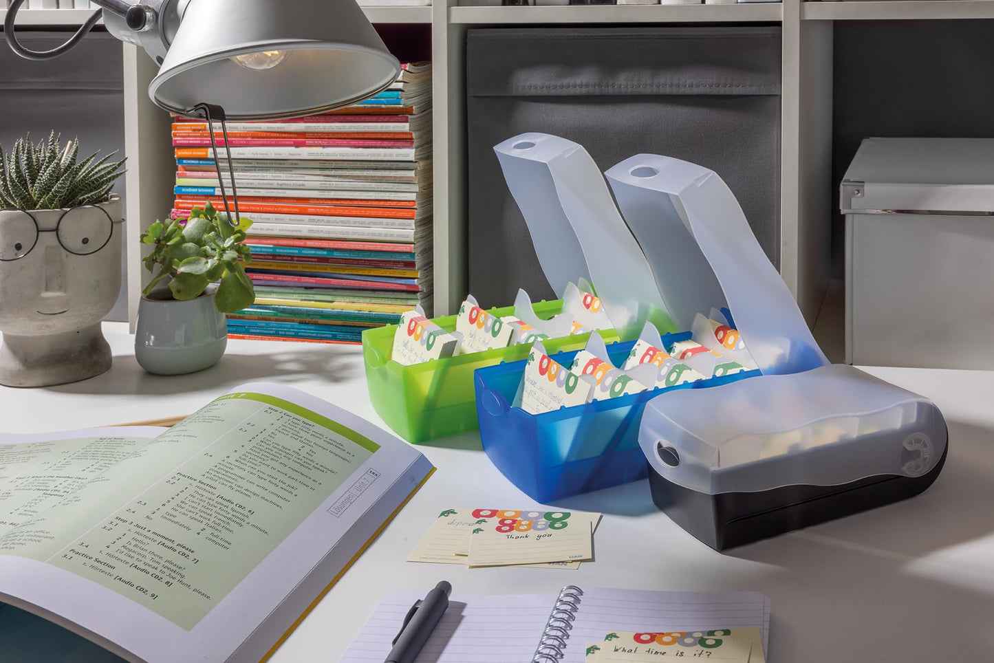 HAN 998-603, Croco Flashcard Index Box. for Learning Vocabulary in an Ingeniously Simple Way, A8