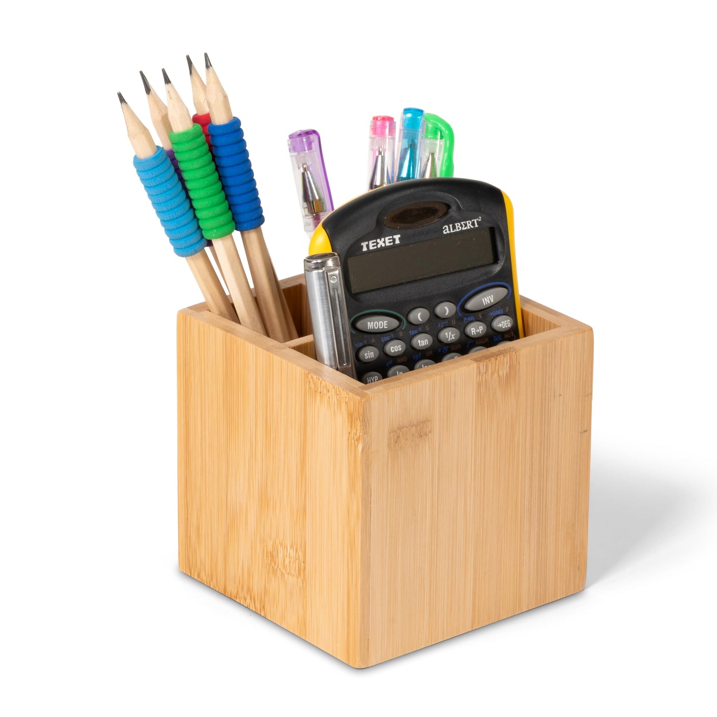 OSCO Bamboo Square Pen Pot