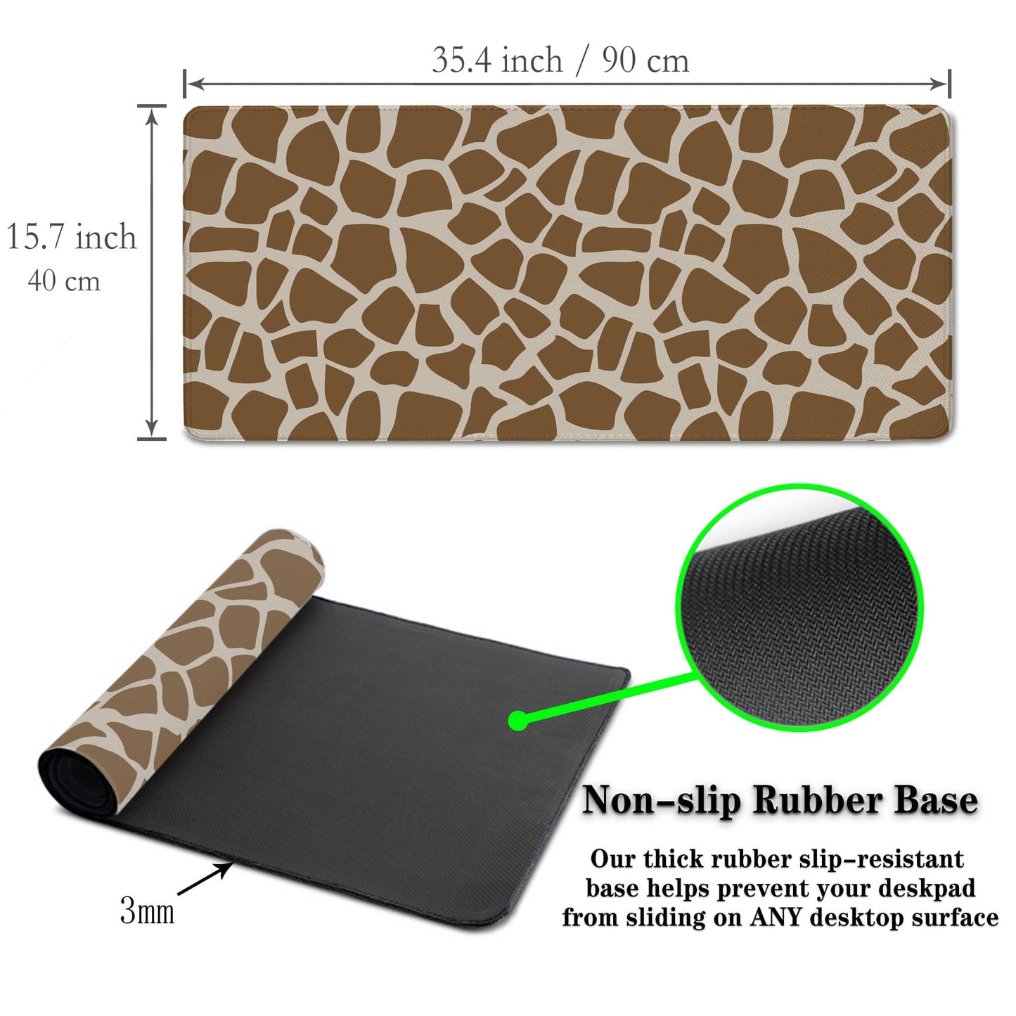 Samgula Office Desk Mat Yellow, Large Mouse Pads Gaming, Waterproof Non-Slip Rubber Base, 35.4" X