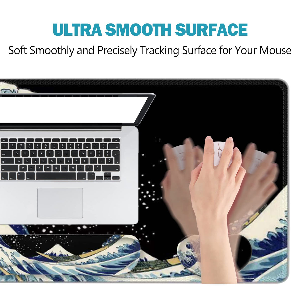 ToLuLu Extended Gaming Mouse Pad, Ergonomic Keyboard Mouse Wrist Rest Set