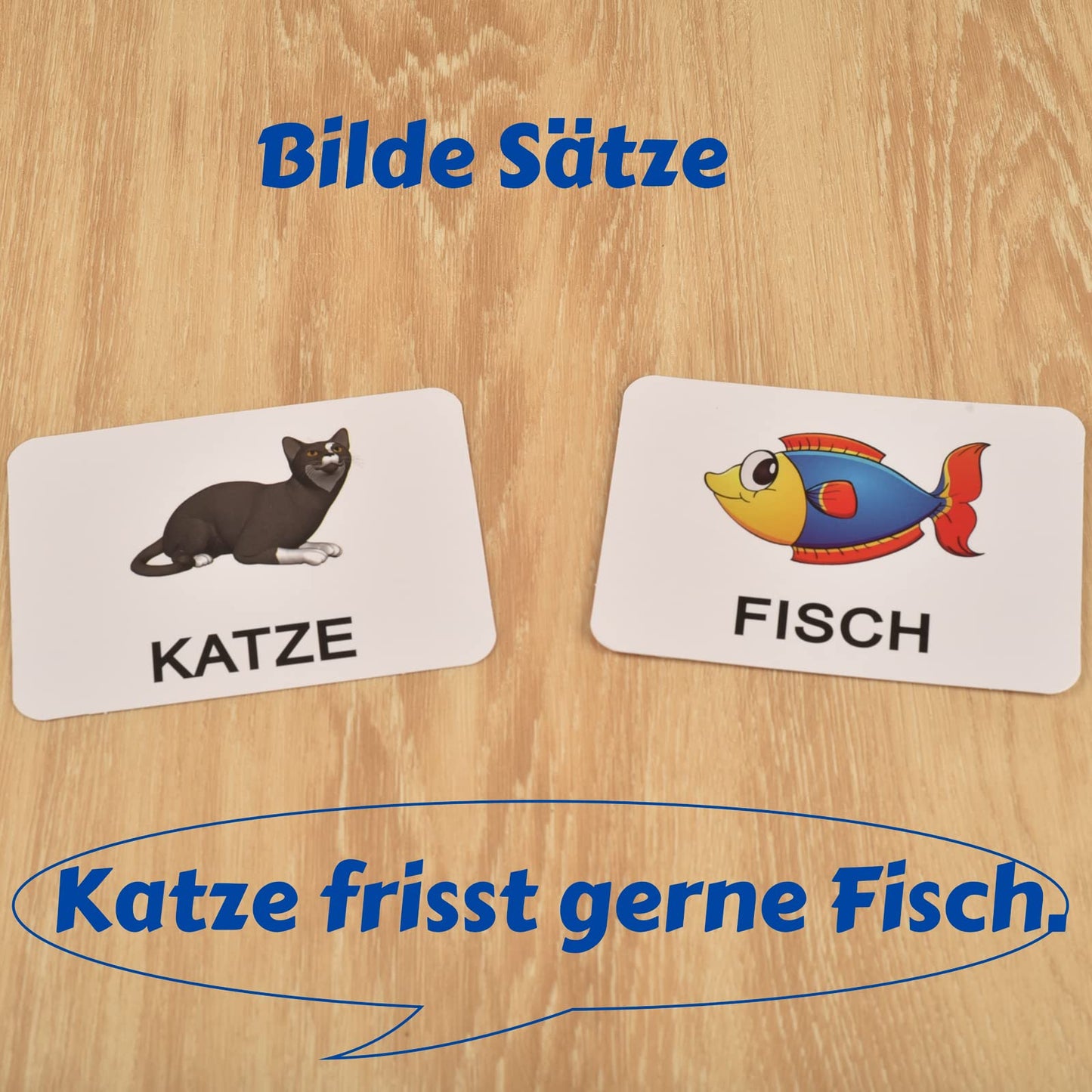 BOHS German Flash Cards for Kids, 60-Card Spelling and Language Game