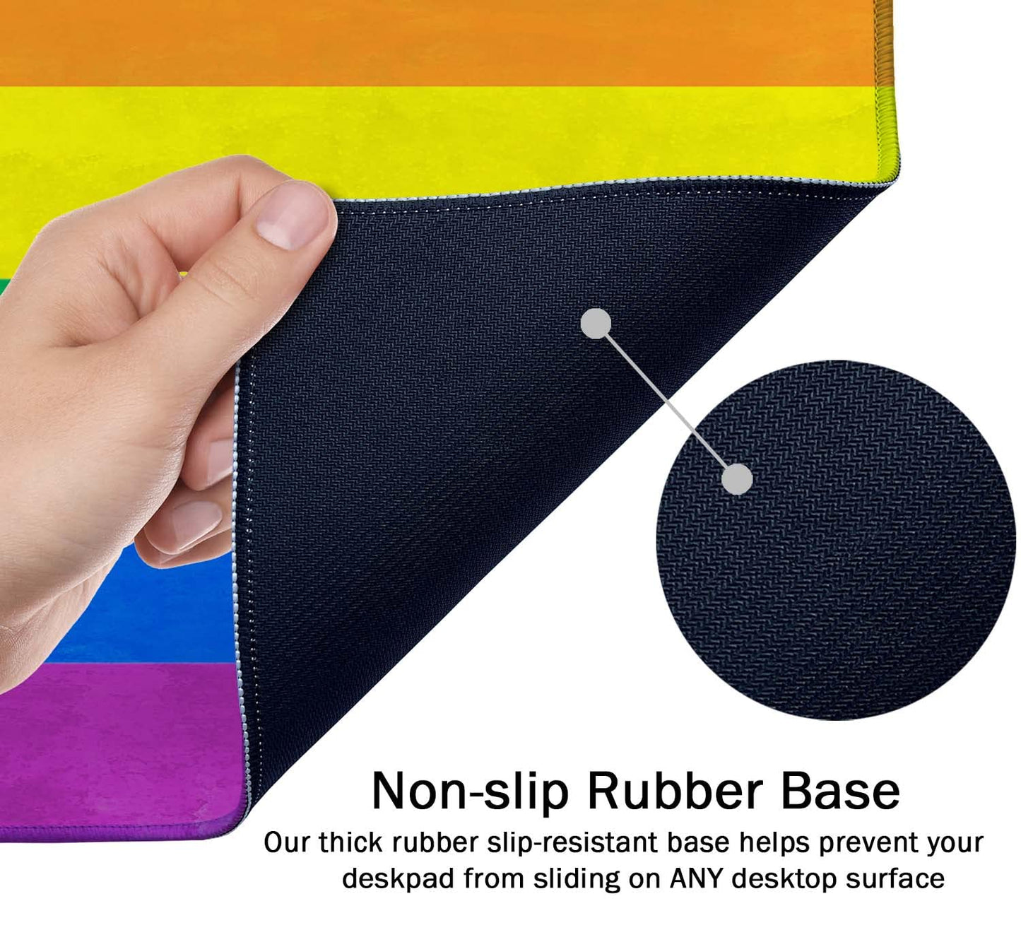 SSOIU Extended Gaming Mouse Pad (35.5x15.7 in), Large Non-Slip Rubber Base Mousepad with Stitched