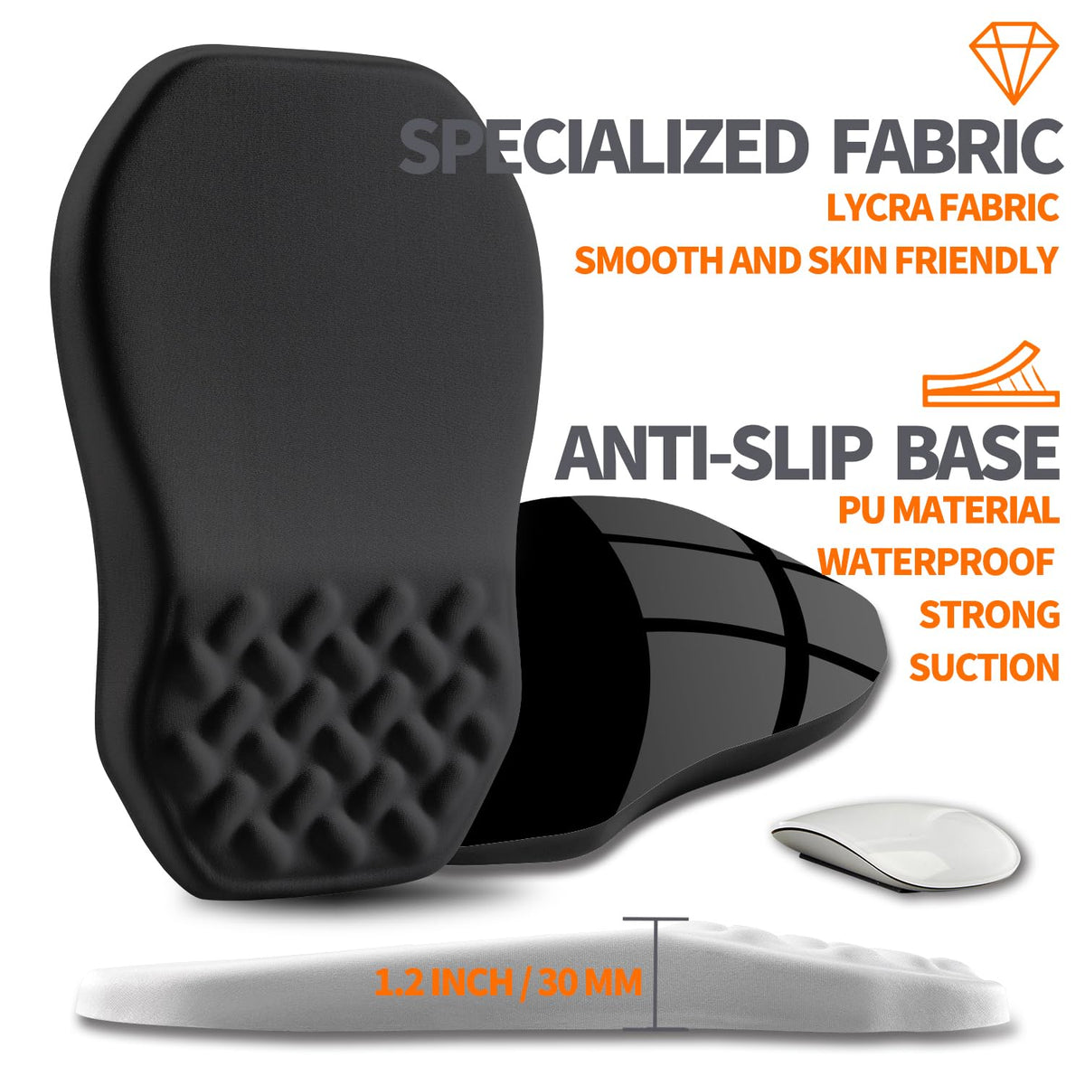 Armanza Ergonomic Slope Mouse Pad Wrist Support, Wrist Rest Mousepad for Carpal Tunnel Pain Relief