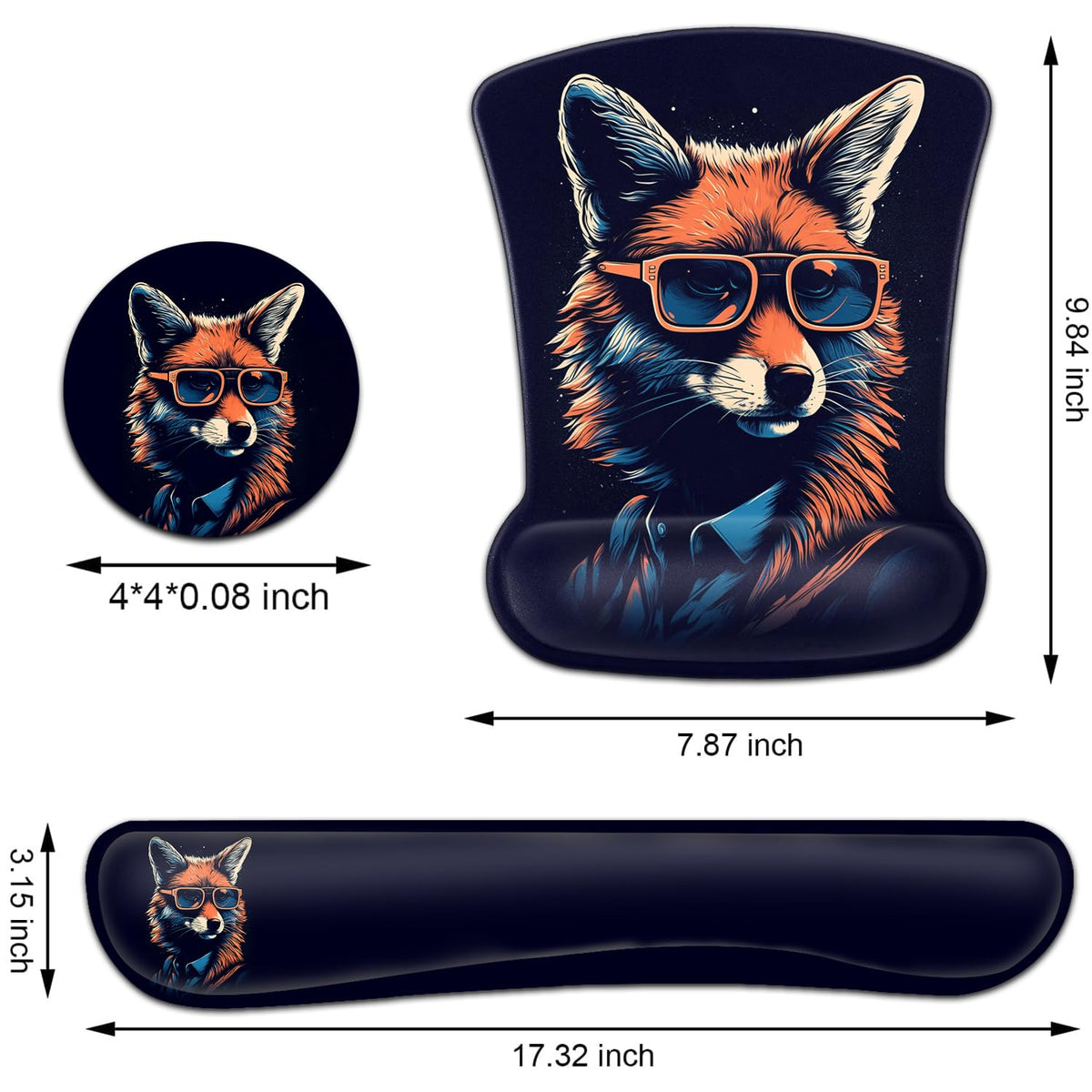 Keyboard Wrist Rest and Mouse Pad Wrist Support Set, Ergonomic Gel Mouse Pad Wrist Rest with