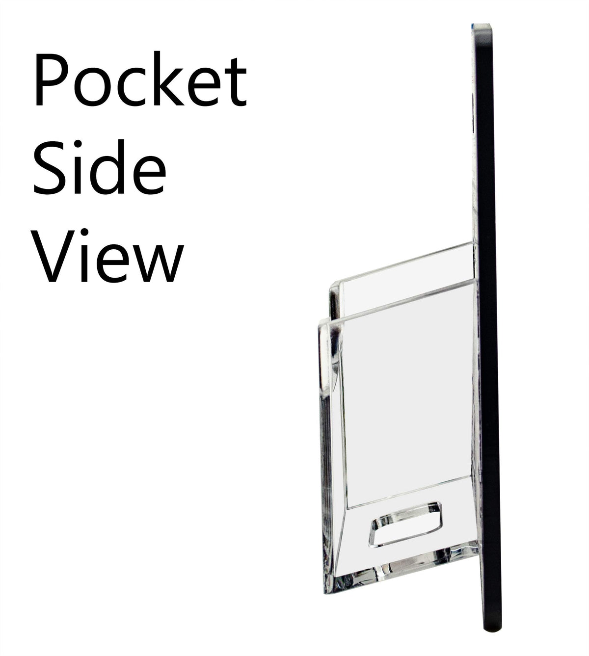 Marketing Holders 4 Pack Business Card Holder Clear Acrylic Wall Mount for 2" x 3.5" Vertical
