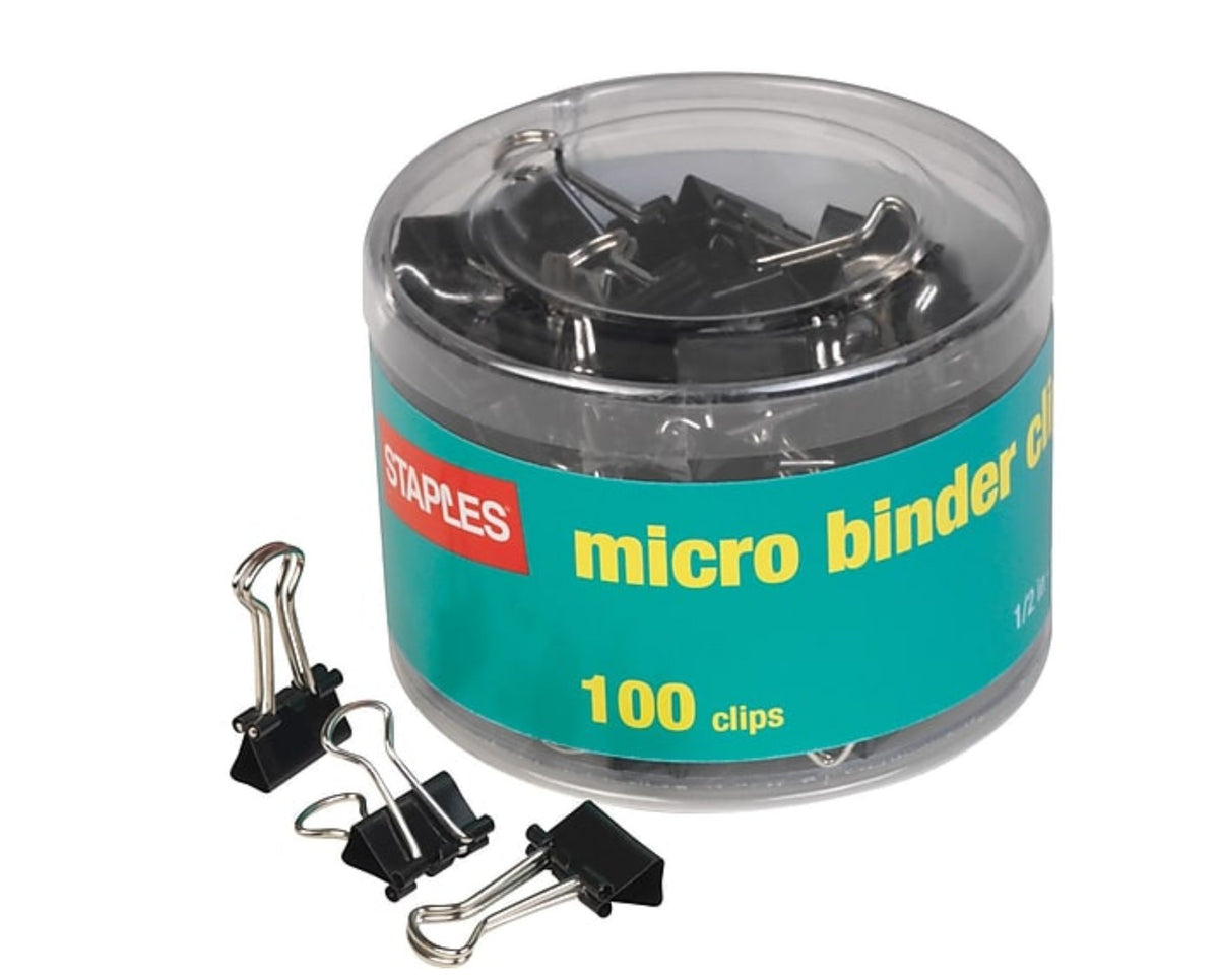 Staples Metal Binder Clips, Micro (15340)