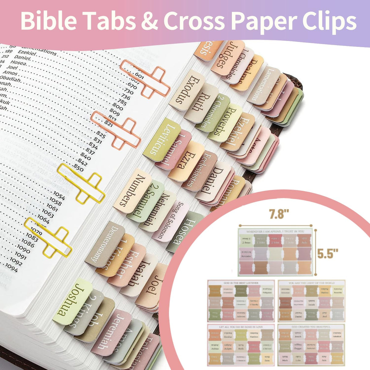 KOPKOFT Bible Study Supplies, Bible Journaling Kit for Women with Journal, Pen Case, Tabs