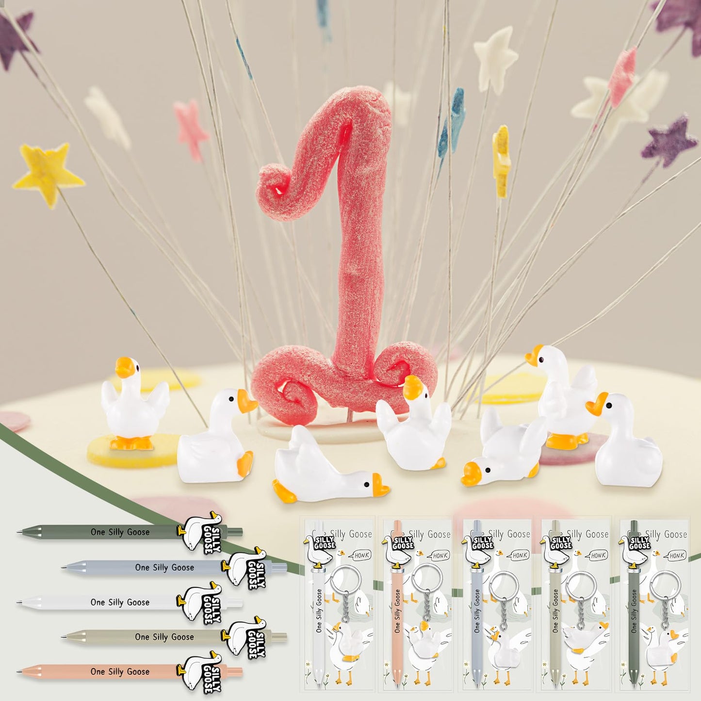 Sayglossy 20 Set Inspirational Employee Appreciation Gifts Bulk Goose Gifts Pens Sets Motivational