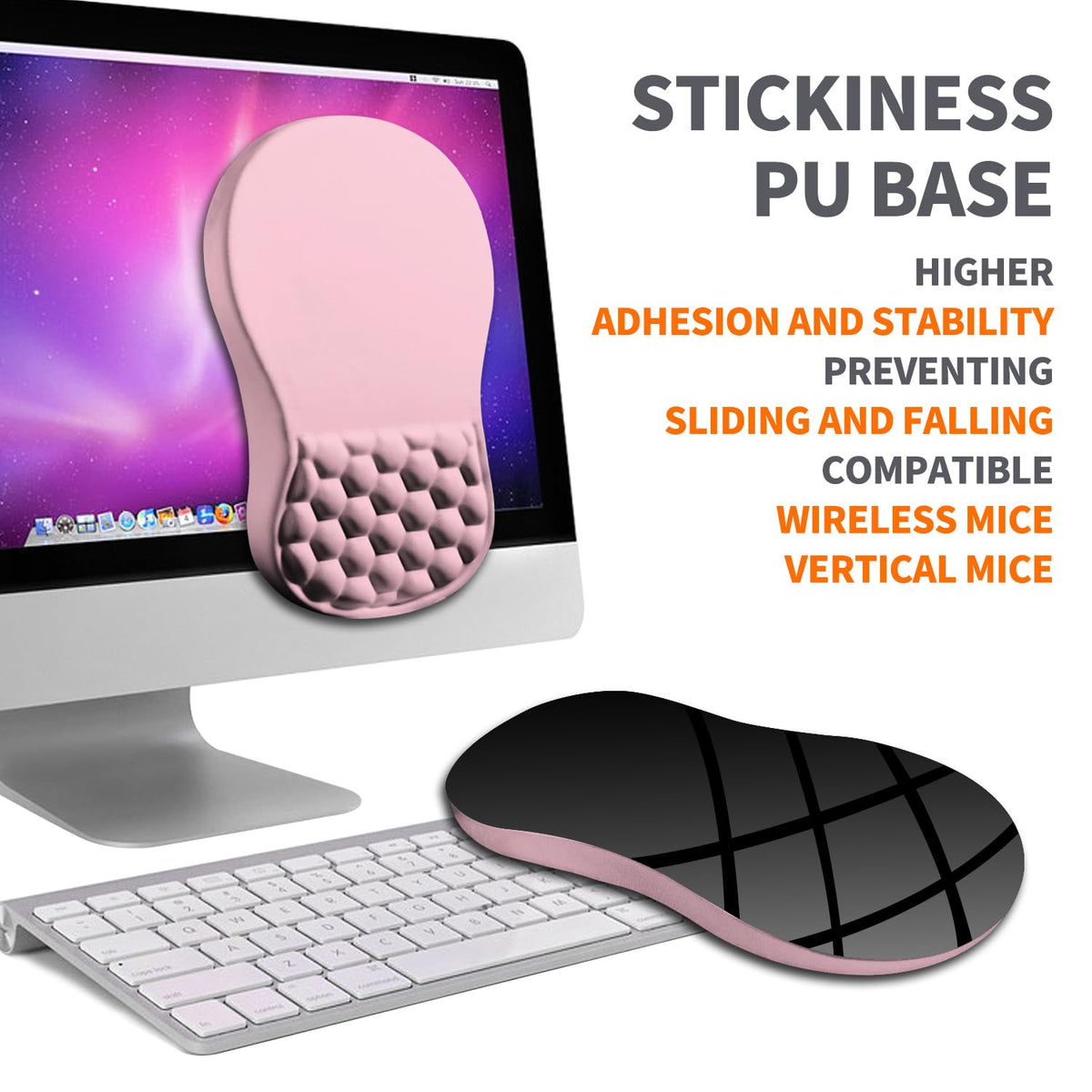 Armanza Ergonomic Joint Wrist Support Mouse Pad with Memory Foam Cushion Massage Bump, Carpal