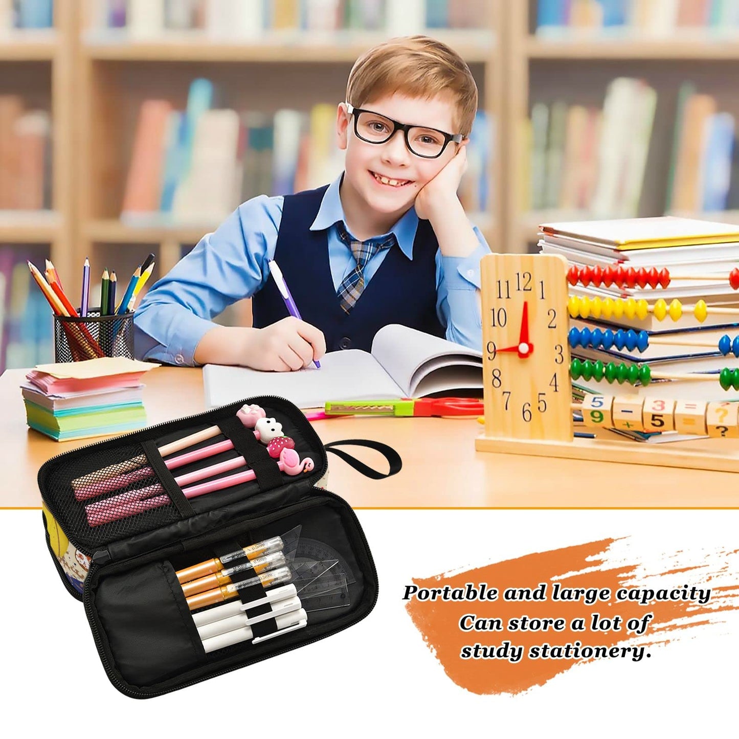 XUWU Sport Ball Large Capacity Pencil Case Pencil Pouch Pen Box