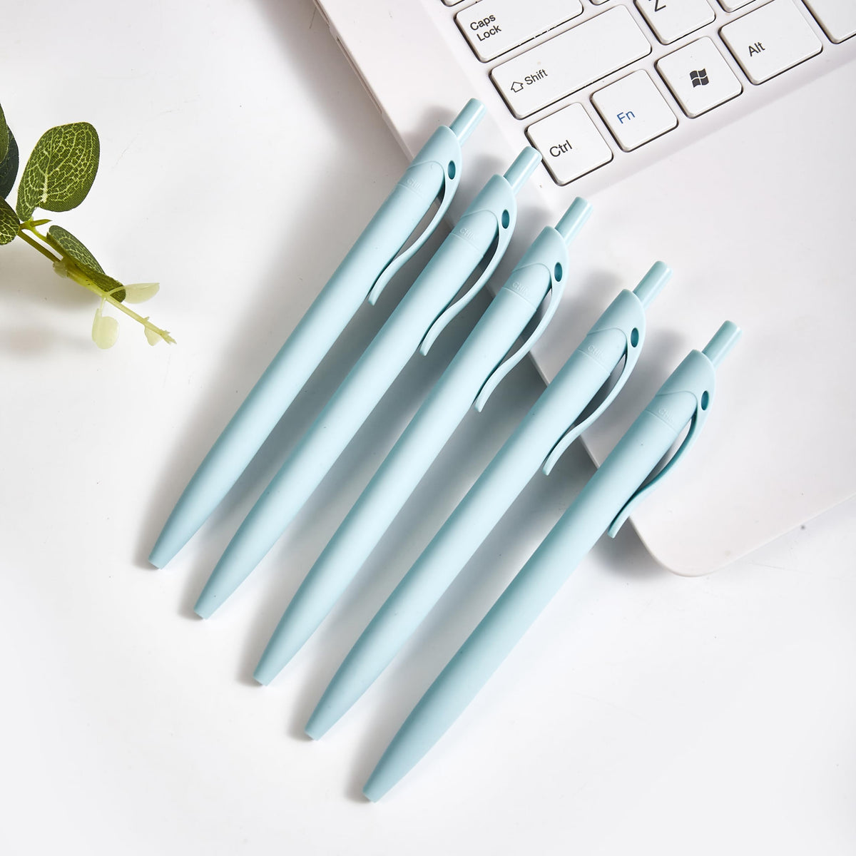 Wiaziert BallPoint Pens, 100 Pack (BLACK Ink),Bulk Pens, Mint Blue Barrel,Click Pens for Office