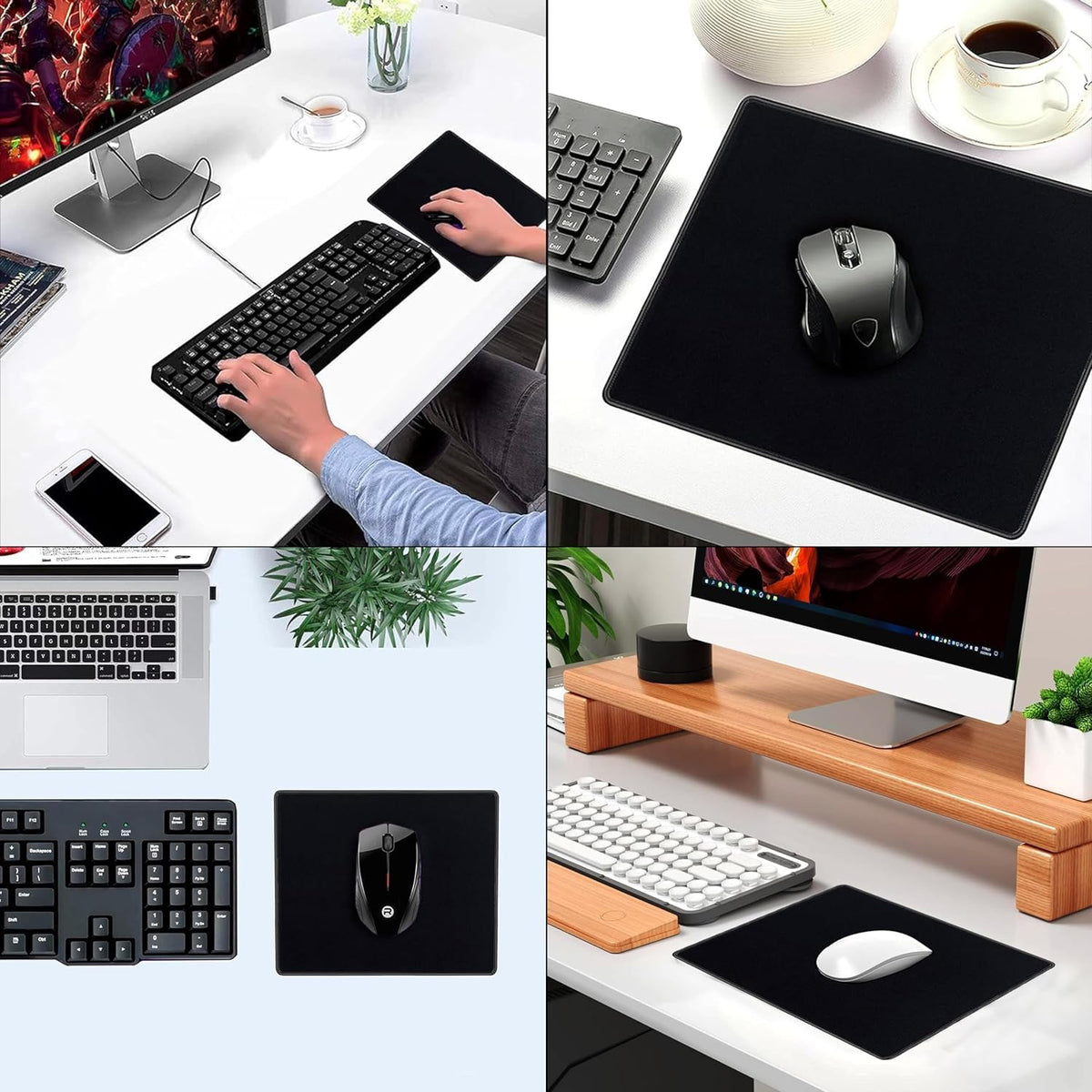 SaiTech IT 50 Pack Waterproof Mouse Pad, 8.66x7.1 inch, Black