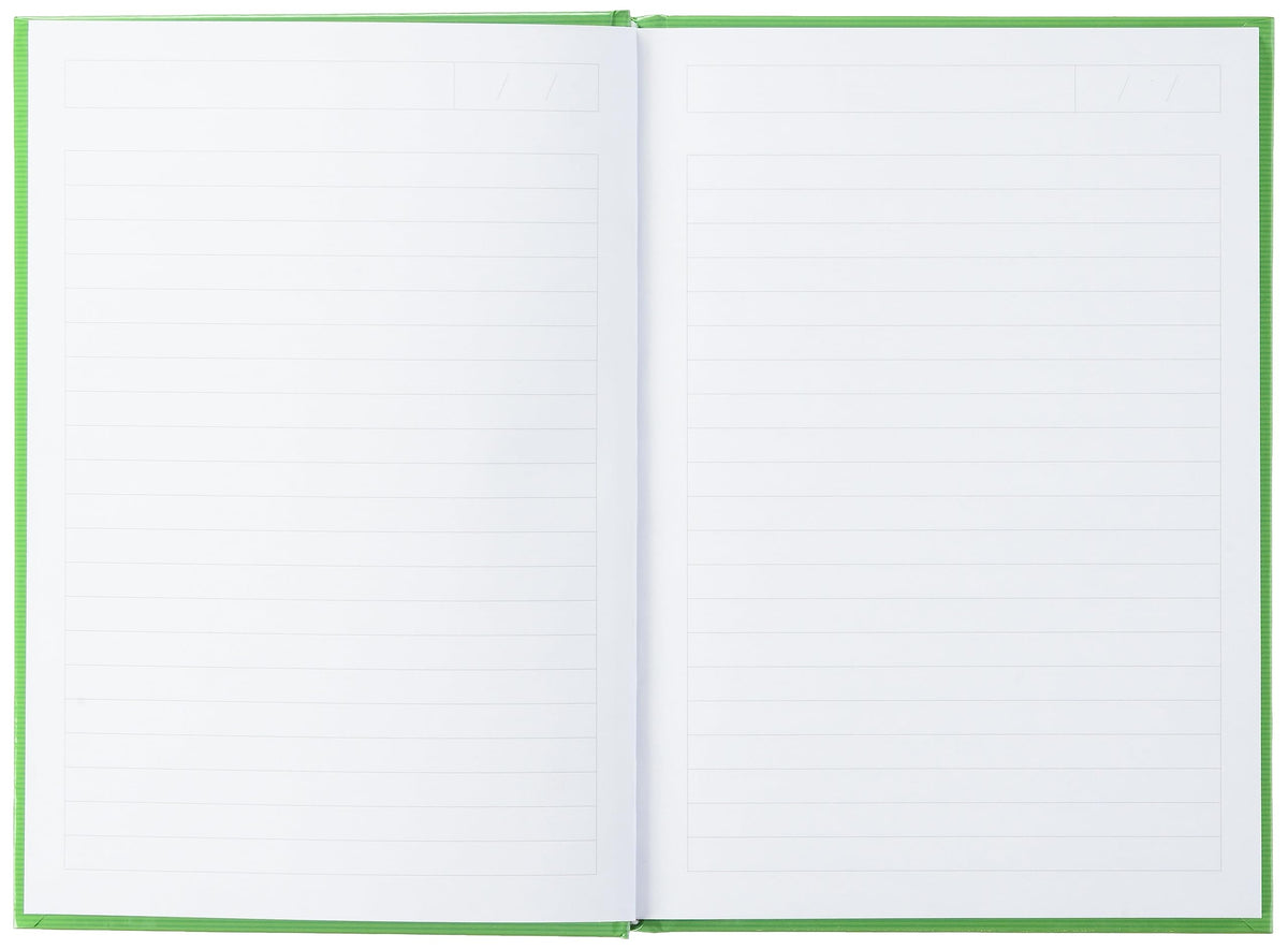 Leitz A5 Hard Covered Notebook, Ruled, 90 GSM Ivory Paper, Solid Range, Light Green, 80 Sheets