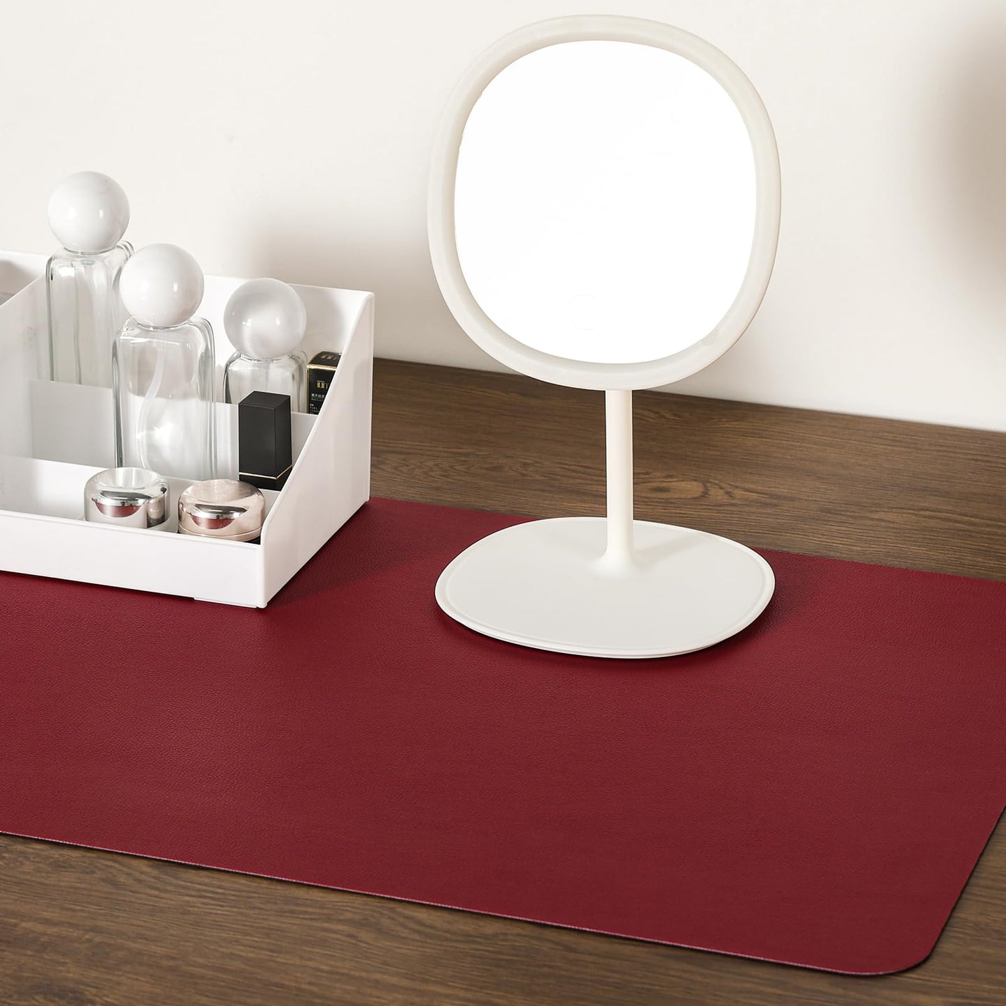 Jumdast Dual Sided Desk Pad Faux Leather Desk Mat Large Mouse Pad